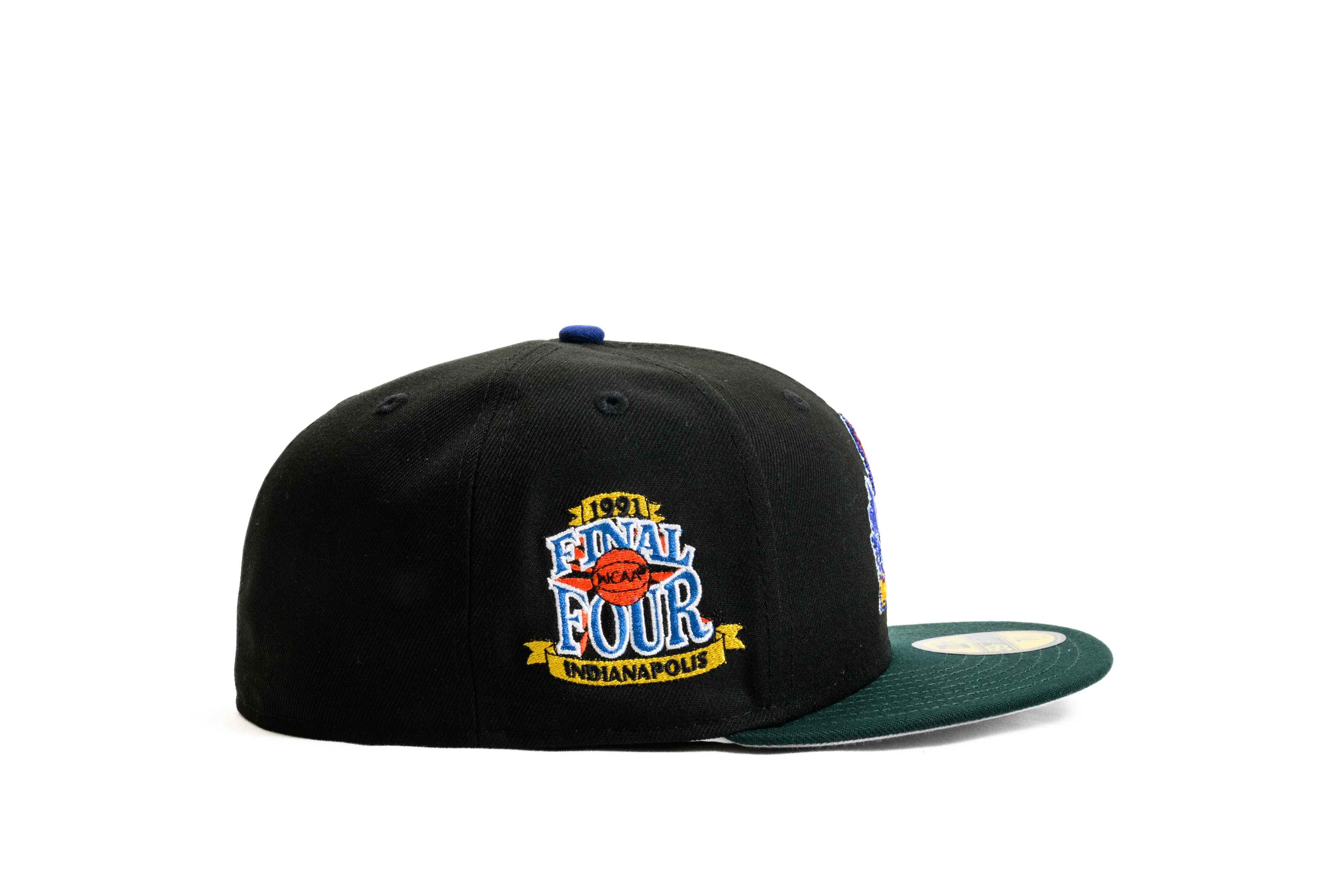 NEW ERA "FRE HAWKS" KANSAS JAYHAWKS FITTED HAT (BLACK/ DARK GREEN/LIGHT ROYAL) - Image 4