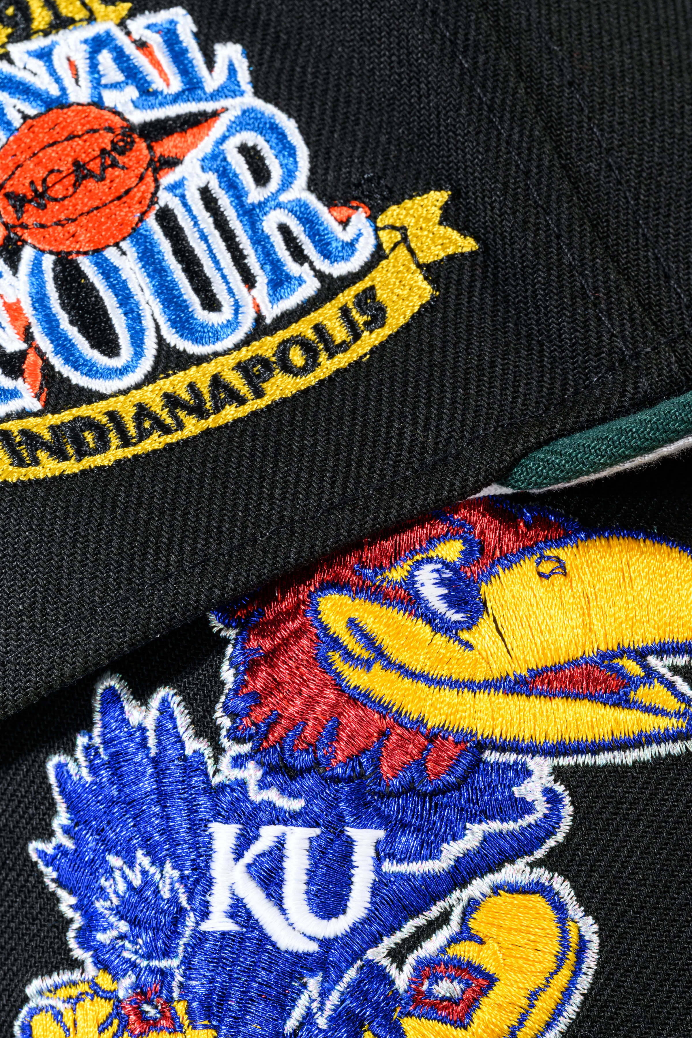 NEW ERA "FRE HAWKS" KANSAS JAYHAWKS FITTED HAT (BLACK/ DARK GREEN/LIGHT ROYAL) - Image 7