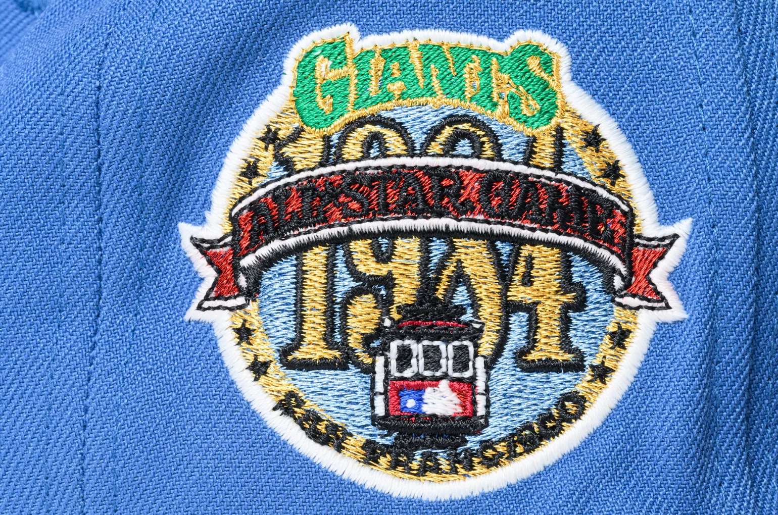 NEW ERA "FRESH AIR" SAN FRANCISCO GIANTS FITTED HAT (INDIGO BLUE/BRICK RED) - Image 3