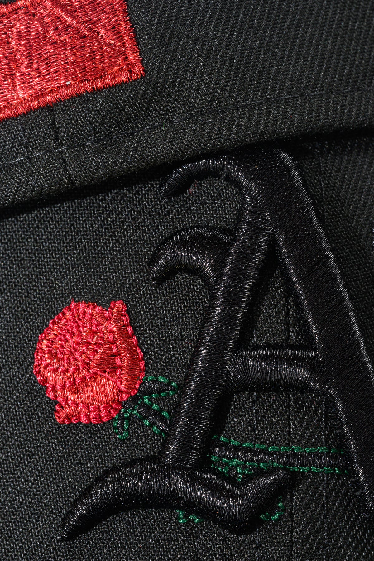 NEW ERA "FUNERAL SERVICE" OAKLAND A'S FITTED HAT (BLACK/RED) - Image 10