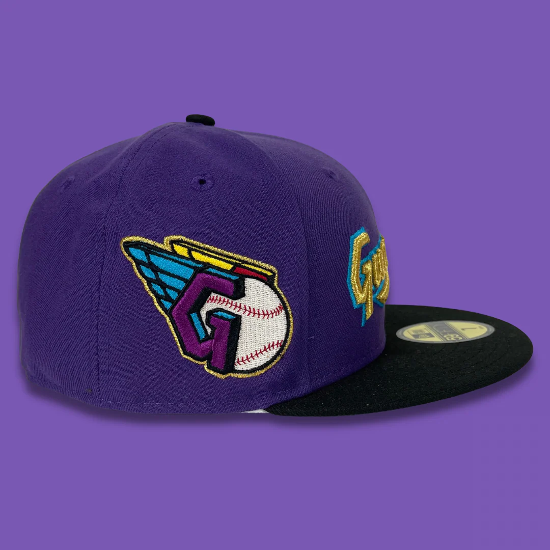 NEW ERA "GALAXY" CLEVLAND GUARDIANS FITTED HAT (PURPLE/BLACK) - Image 3