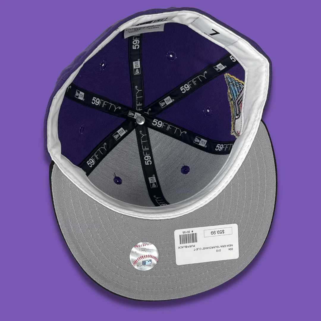 NEW ERA "GALAXY" CLEVLAND GUARDIANS FITTED HAT (PURPLE/BLACK) - Image 5