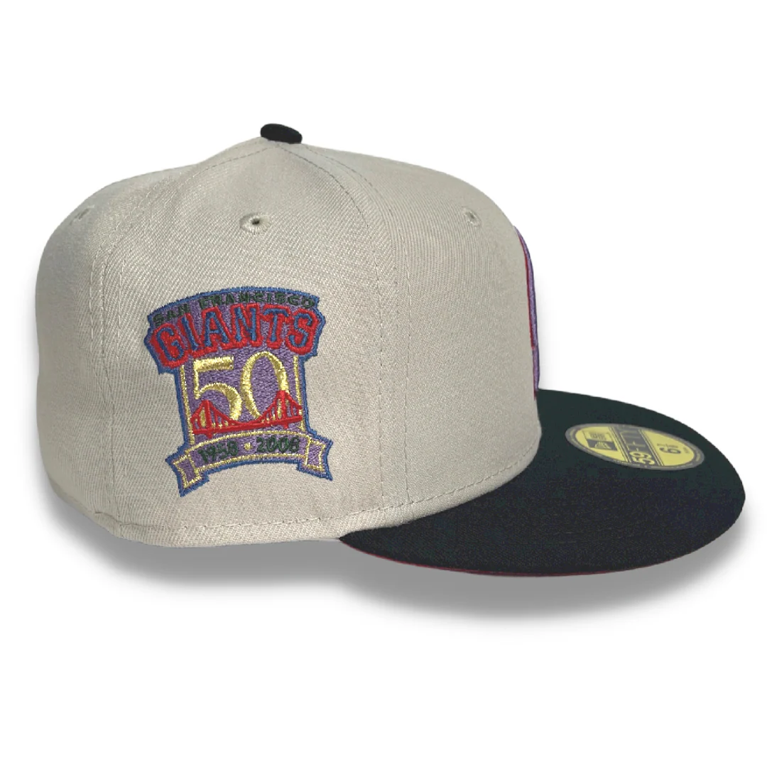 NEW ERA "GRANT" SF GIANTS FITTED HAT (STONE GREY/BLACK) (SIZE 7 1/2, 7 5/8 & 8 1/8) - Image 3