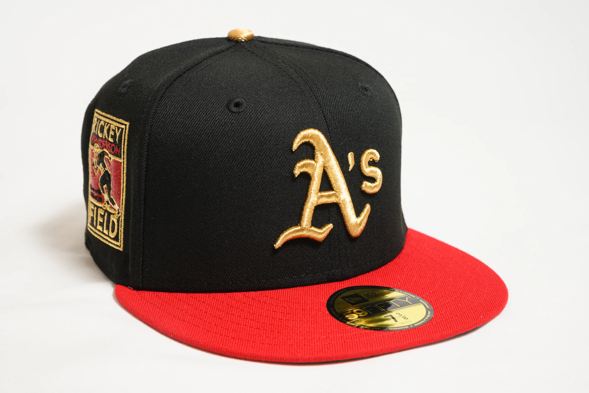 NEW ERA "HE HATE ME" OAKLAND A'S FITTED HAT (BLACK/RED/GOLD)