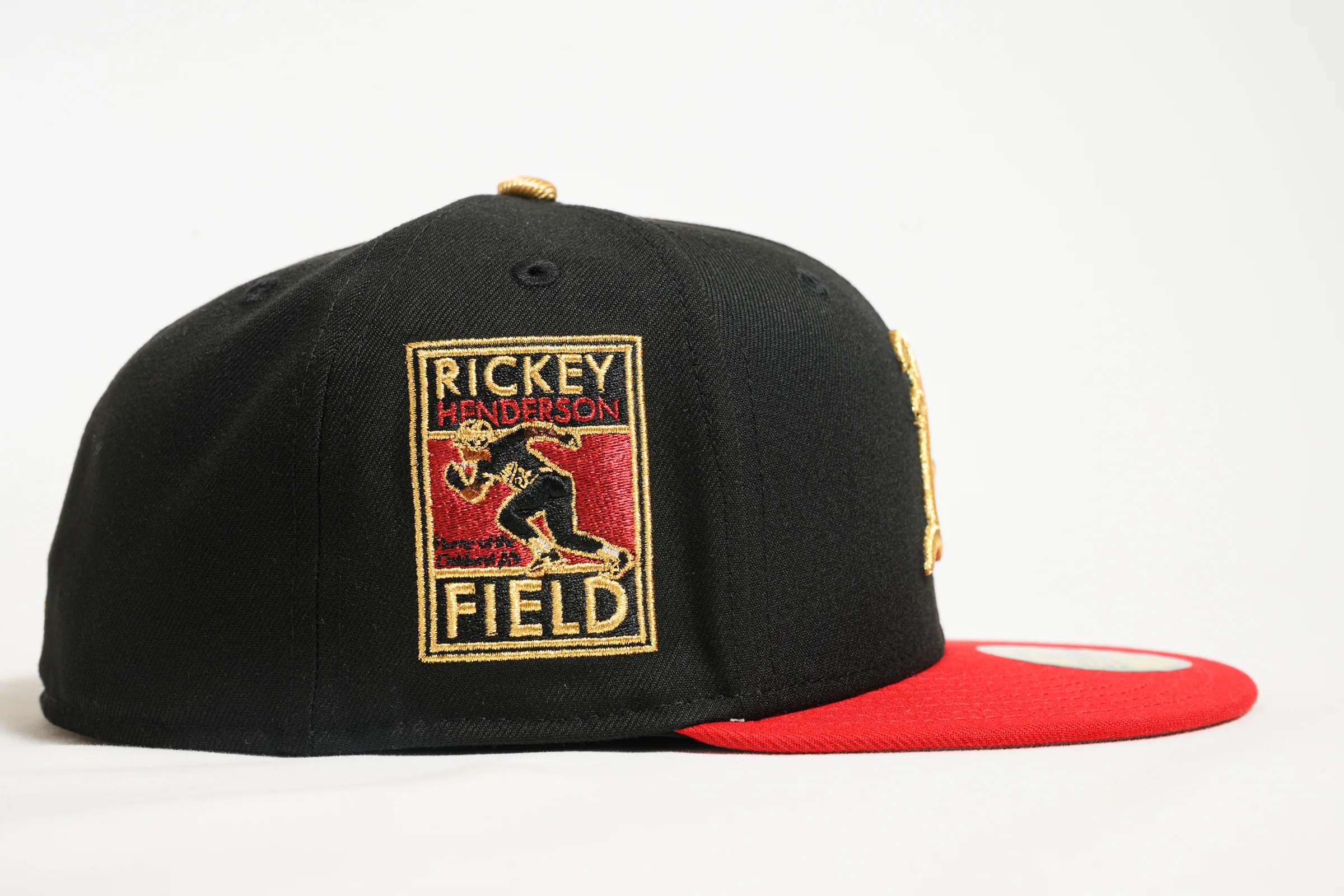 NEW ERA "HE HATE ME" OAKLAND A'S FITTED HAT (BLACK/RED/GOLD) - Image 5