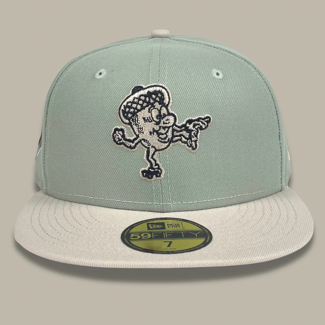 NEW ERA "HOMETOWN ROOTS" OAKLAND OAKS FITTED HAT (EVERGREEN/TAN)