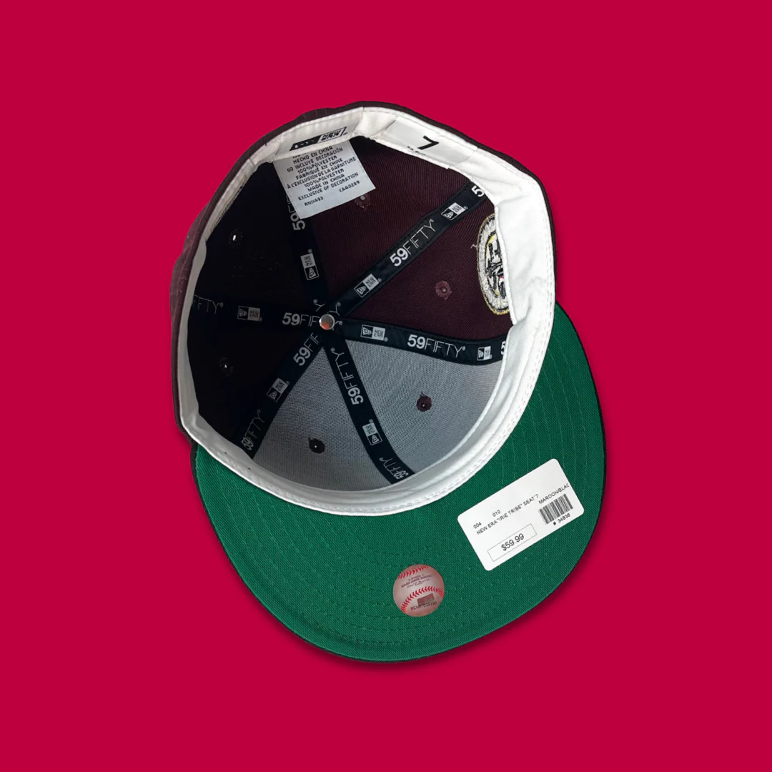 NEW ERA "IRIE TRIBE" SEATTLE MARINERS FITTED HAT (BURG/BLACK) - Image 4