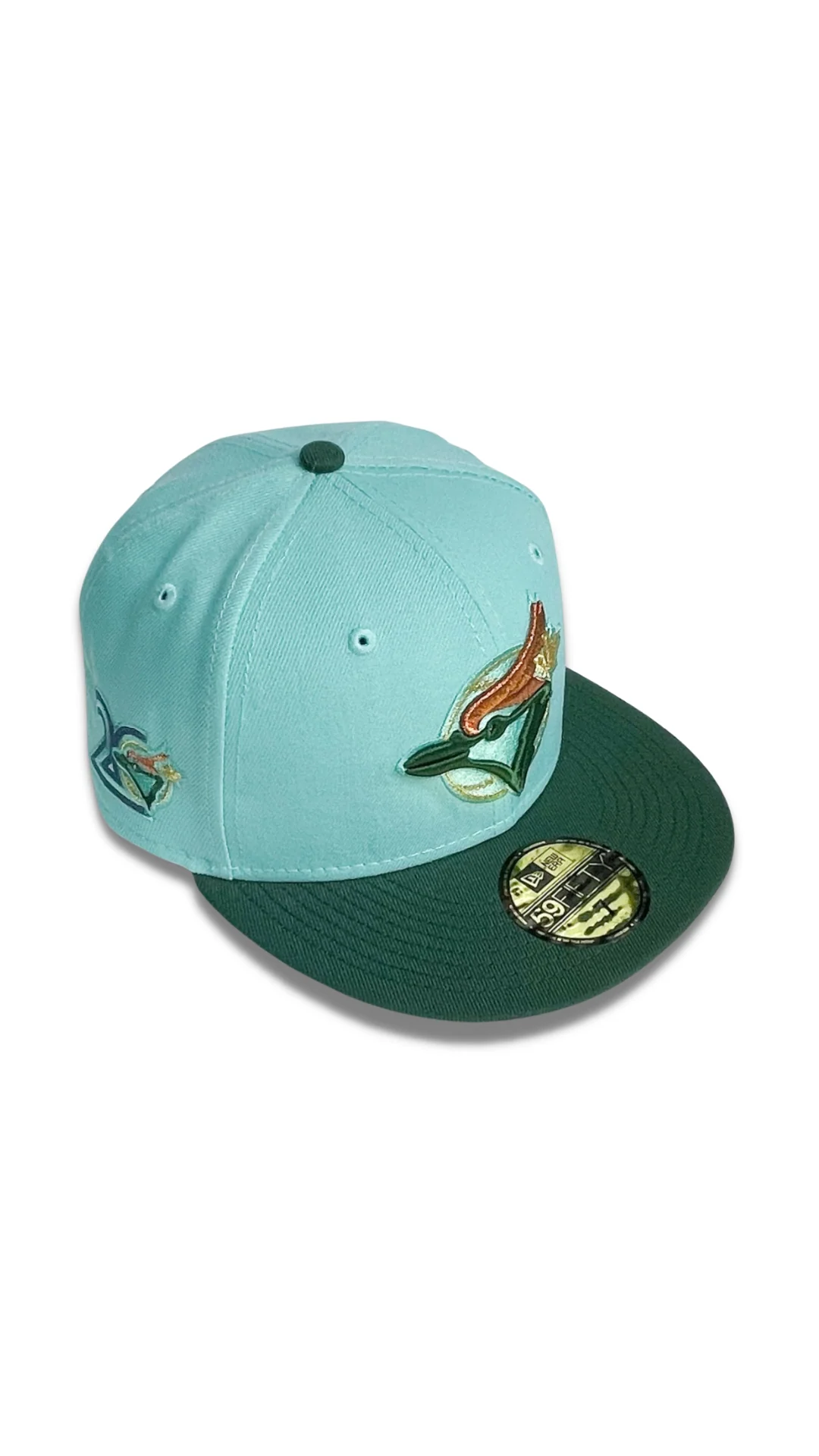 NEW ERA "JACKSON" TORONTO BLUE JAYS FITTED HAT (CLEAR MINT/DARK GREEN)