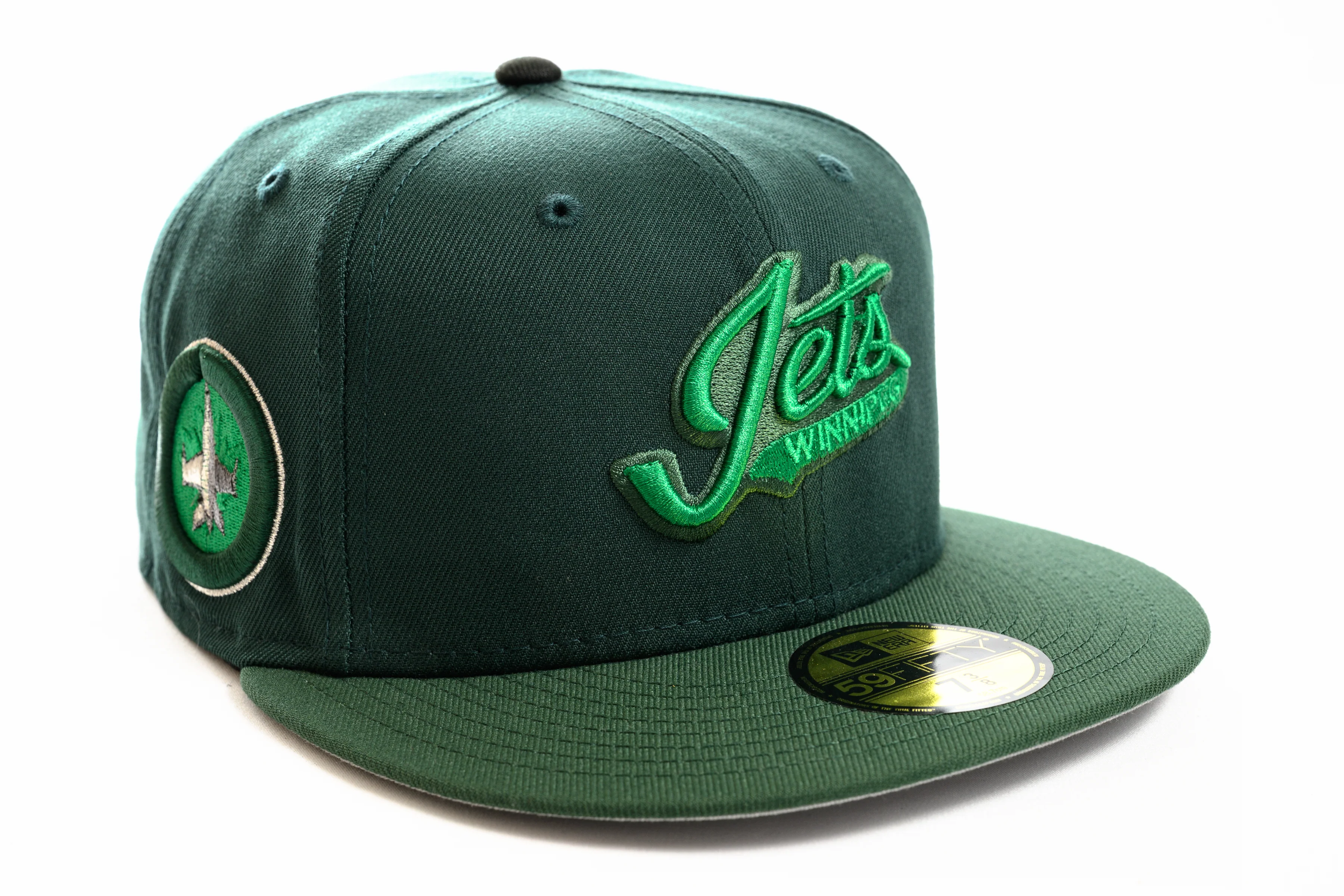 NEW ERA "JET LIFE" WINNEPEG JETS FITTED HAT (DARK GREEN/CILANTRO GREEN/BLACK
