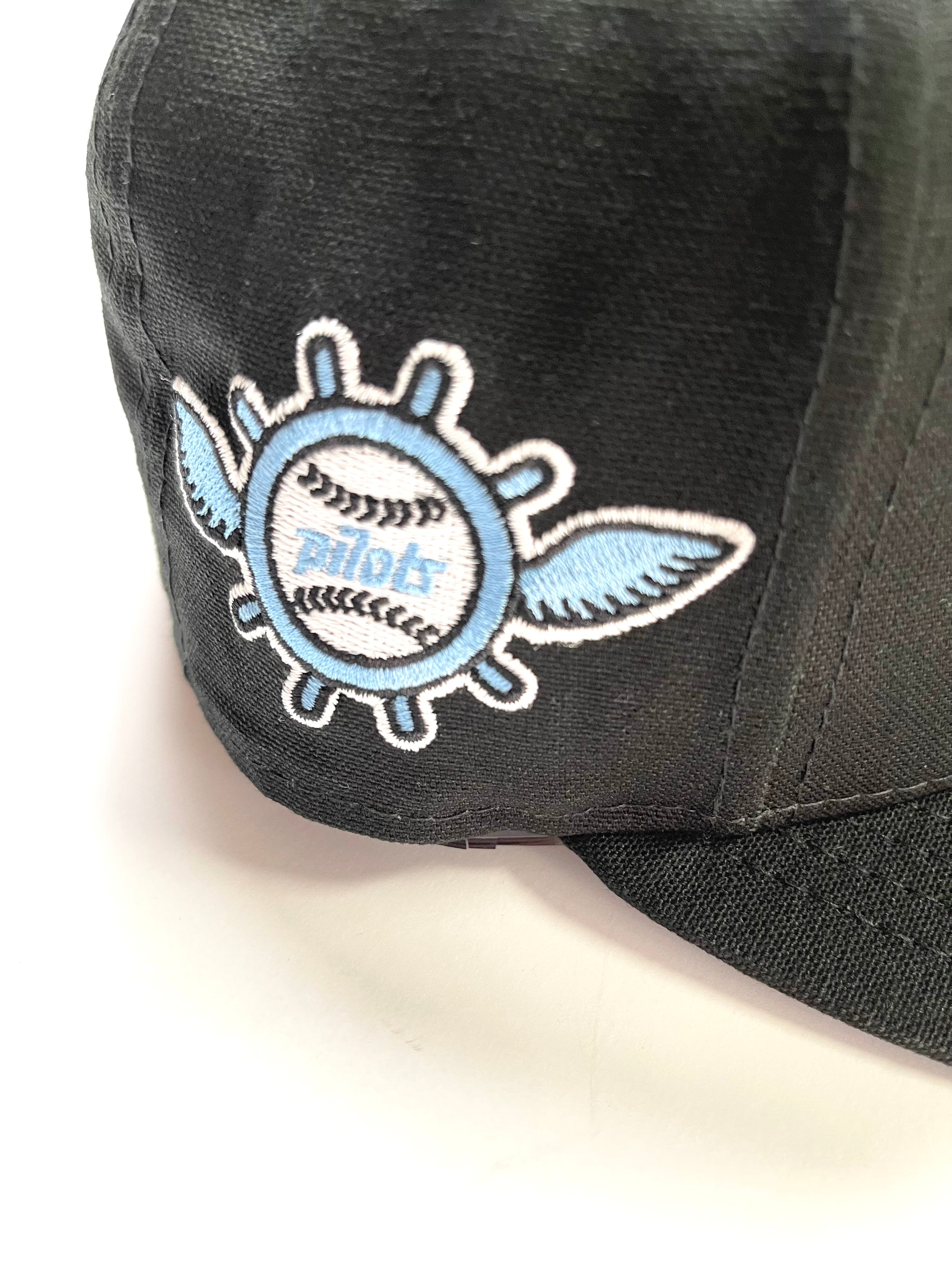 NEW ERA “JETLIFE” SEATTLE PILOTS FITTED HAT (BLACK/LIGHT BLUE) - Image 2