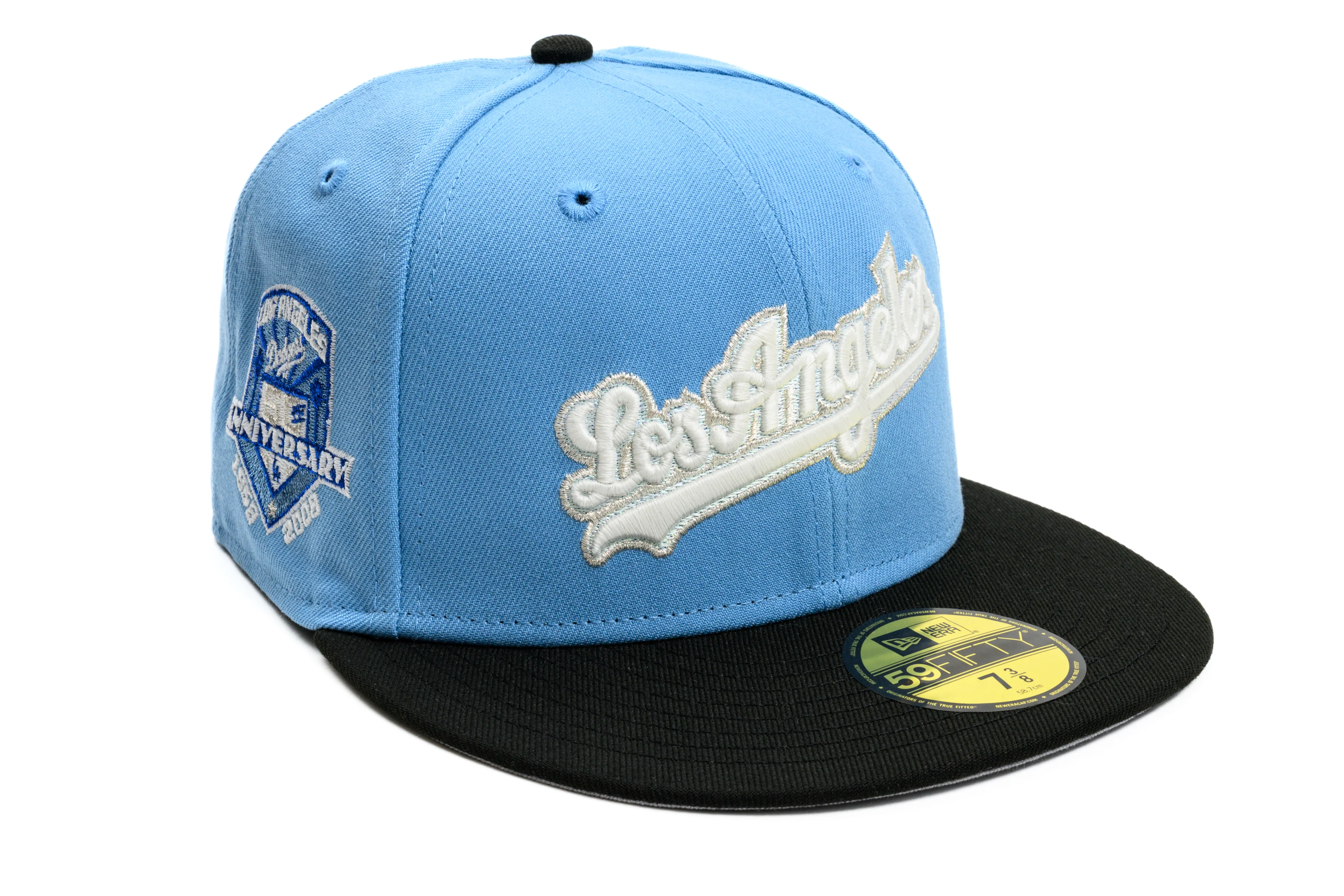 NEW ERA "BOY” LOS ANGELES DODGERS FITTED HAT (SKY BLUE/BLACK)