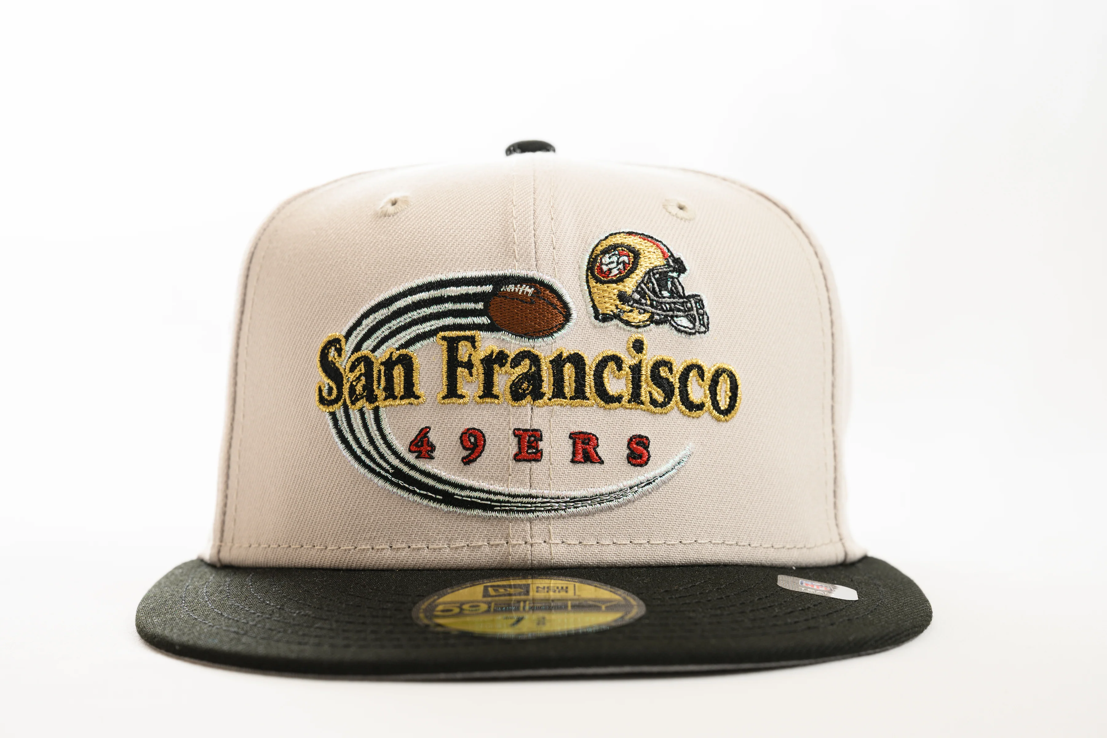 NEW ERA "KEZAR" SAN FRANCISCO 49ERS FITTED HAT (STONE GREY/BLACK) - Image 8
