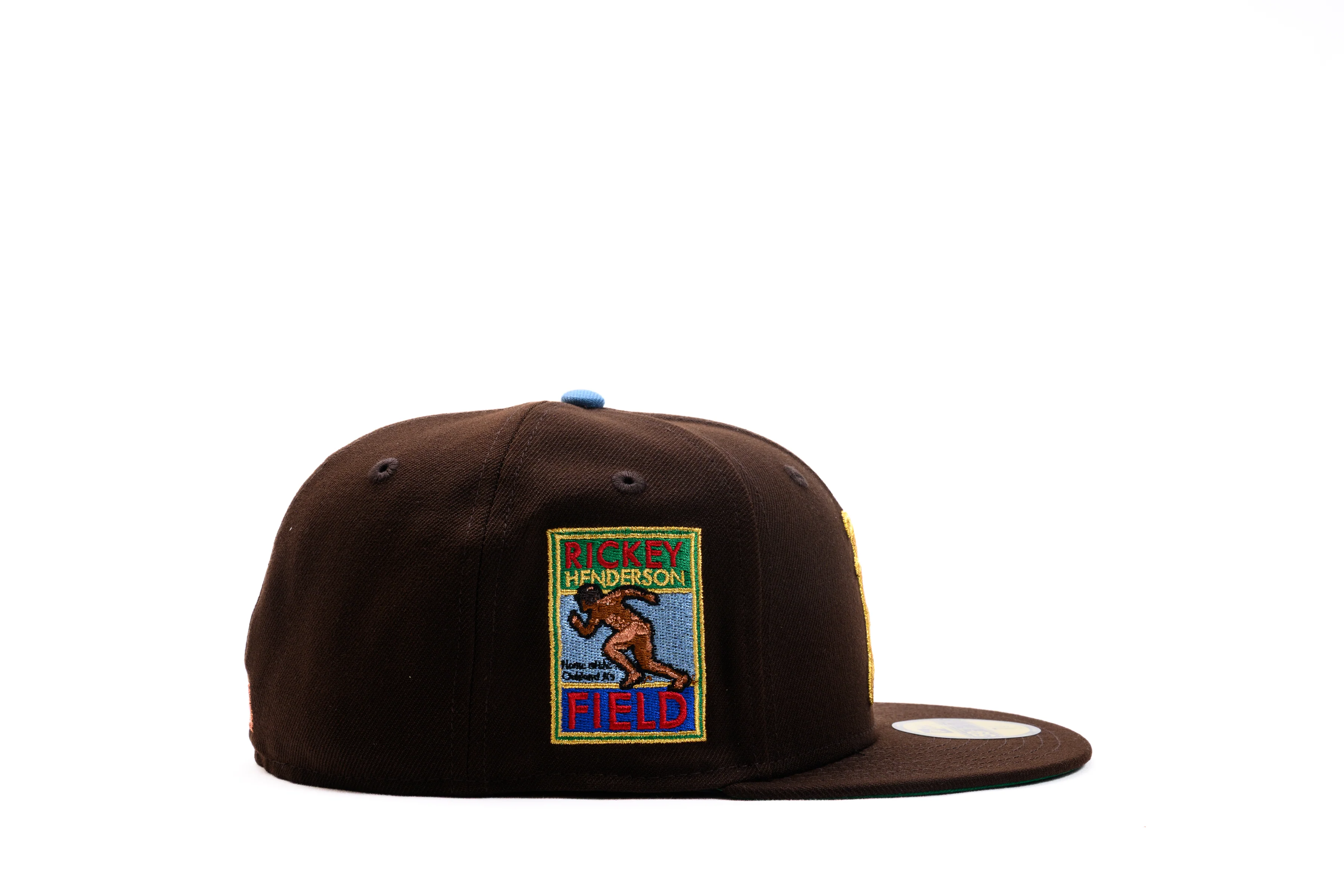 NEW ERA "KING" OAKLAND A' FITTED HAT (BROWN/LIGHT BLUE) - Image 8