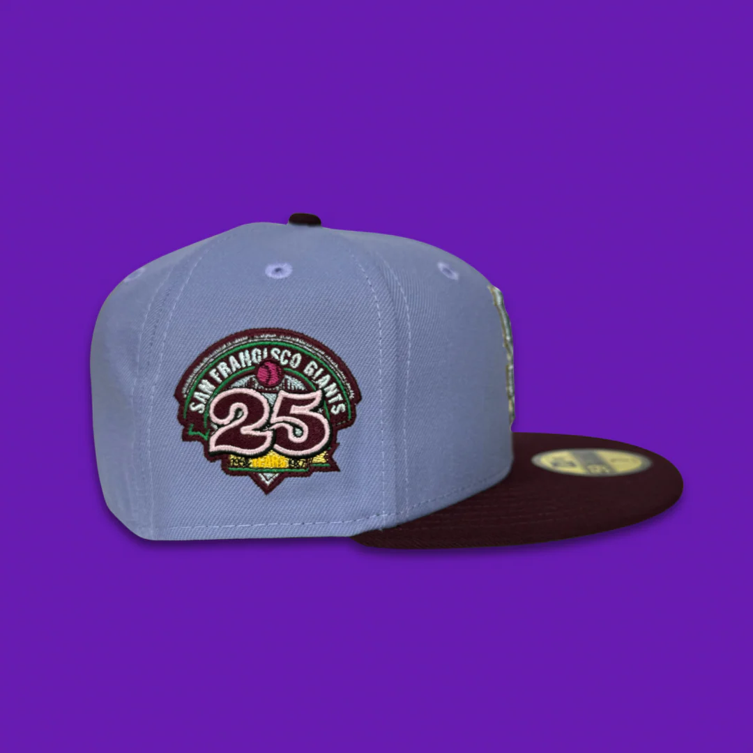 NEW ERA “WILD ORCHID” SF GIANTS FITTED HAT (LAVENDER/MAROON) - Image 2