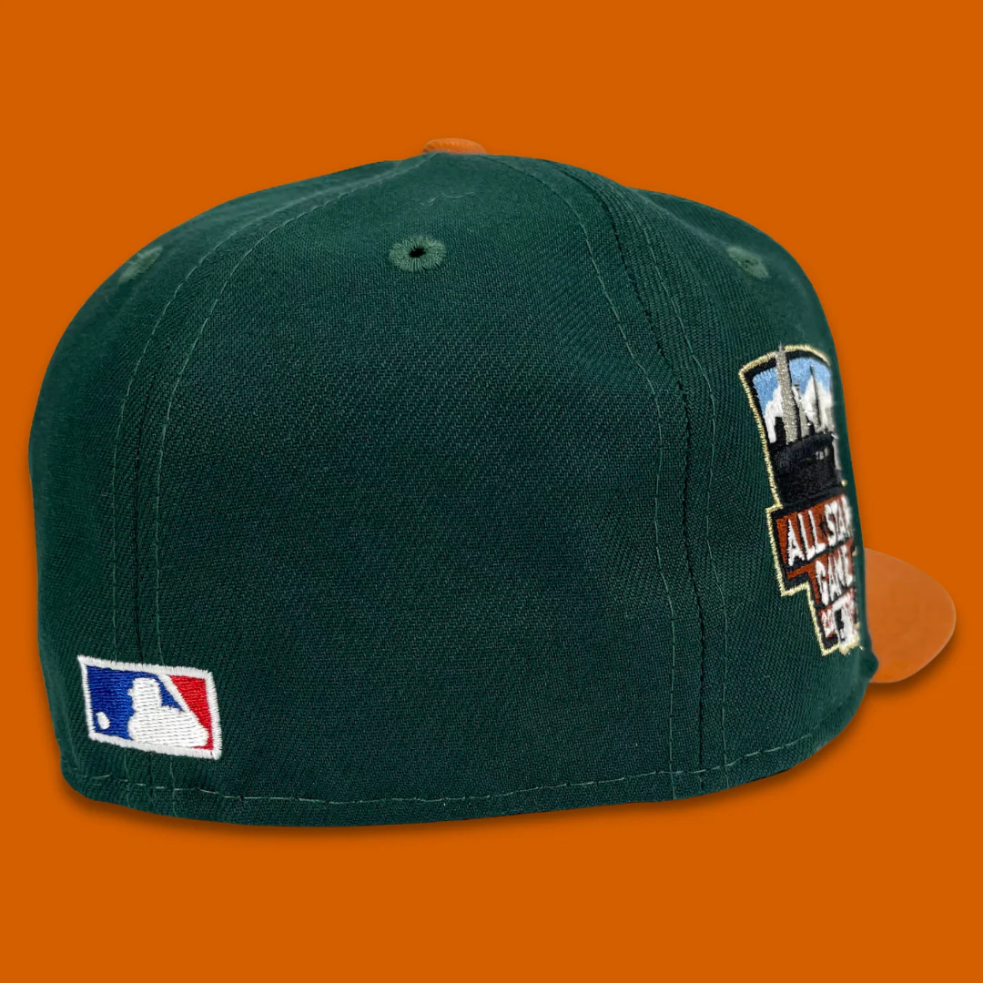 NEW ERA "LETTERMAN" MINNESOTA TWINS FITTED HAT (DARK GREEN/ORANGE) - Image 3