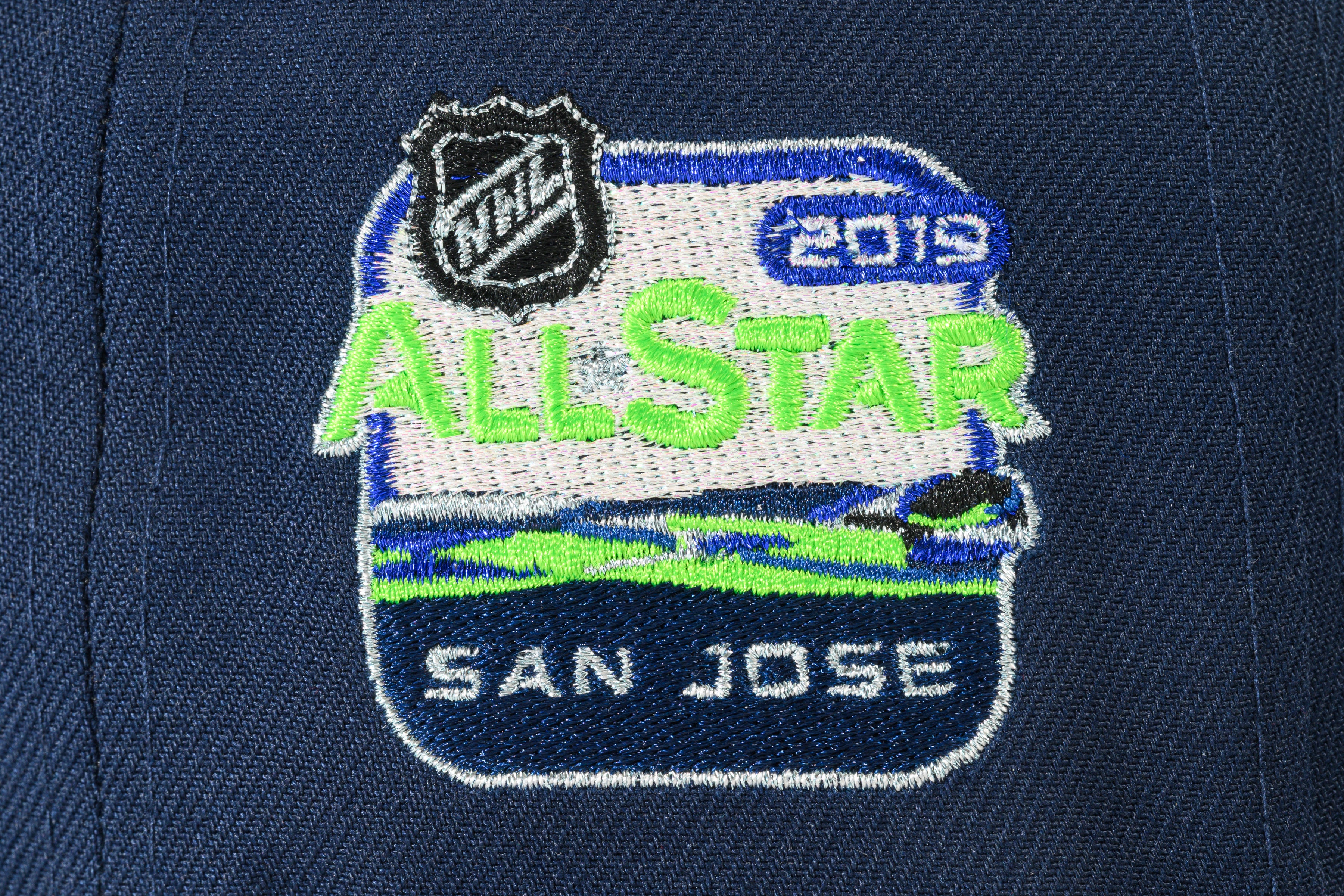 NEW ERA "MEG" SAN JOSE SHARKS FITTED HAT (OCEANSIDE/SONGBIRD BLUE) - Image 4