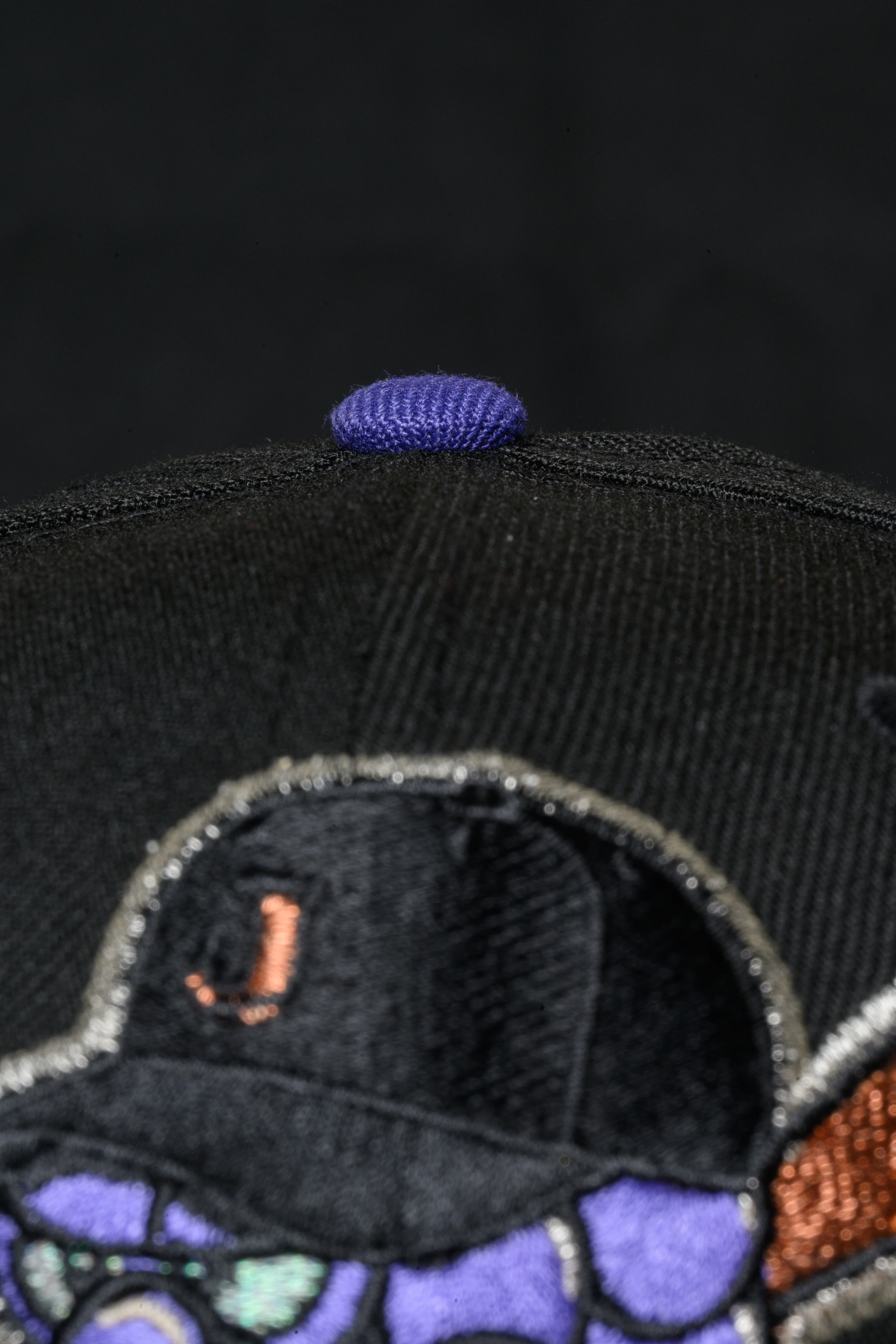 NEW ERA "MORE CRIME" JAMESTOWN JAMMERS FITTED HAT (BLACK/PURP) - Image 3