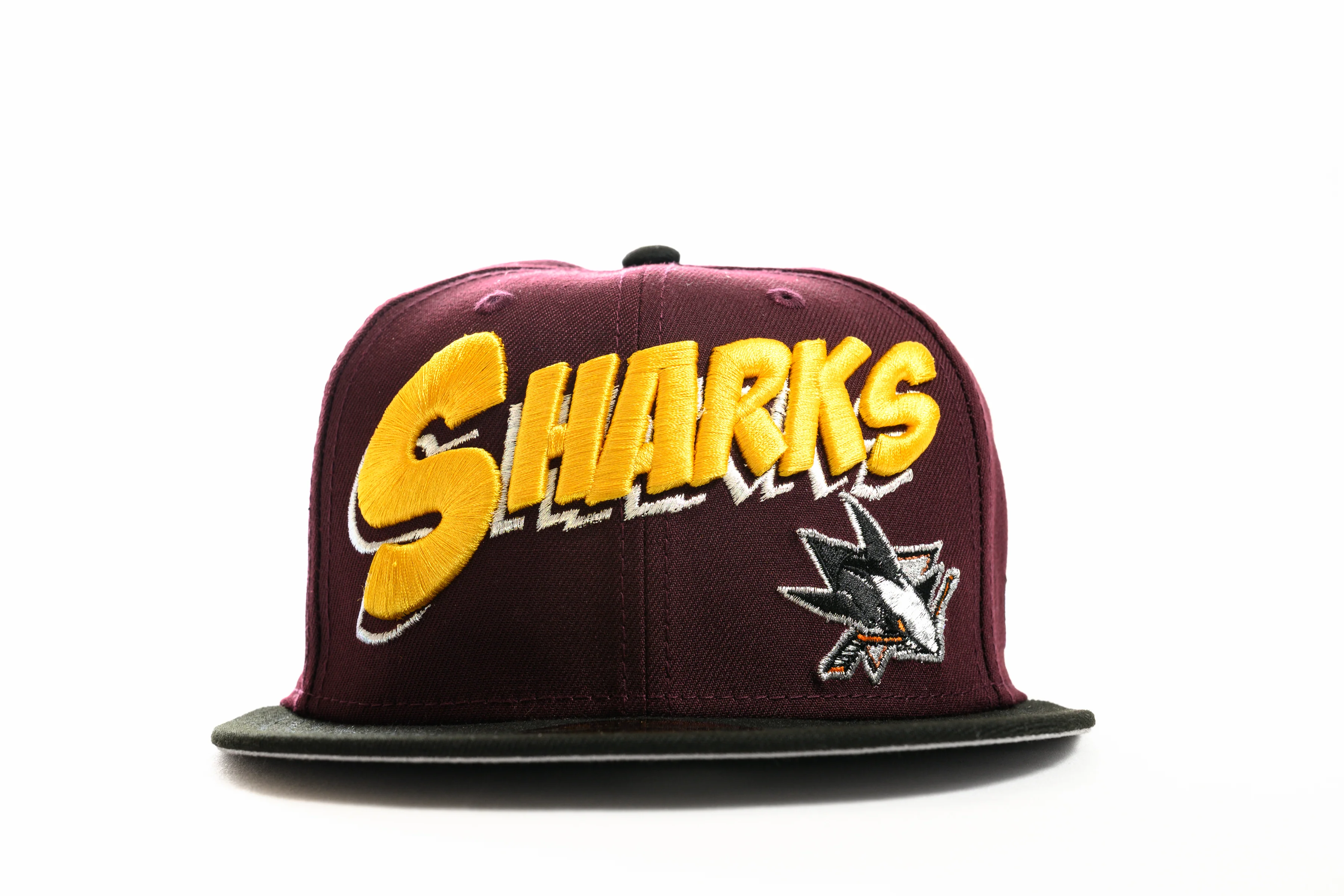 NEW ERA "MORNING CARTOONS" SAN JOSE SHARKS FITTED HAT (MAROON/BLACK) - Image 5