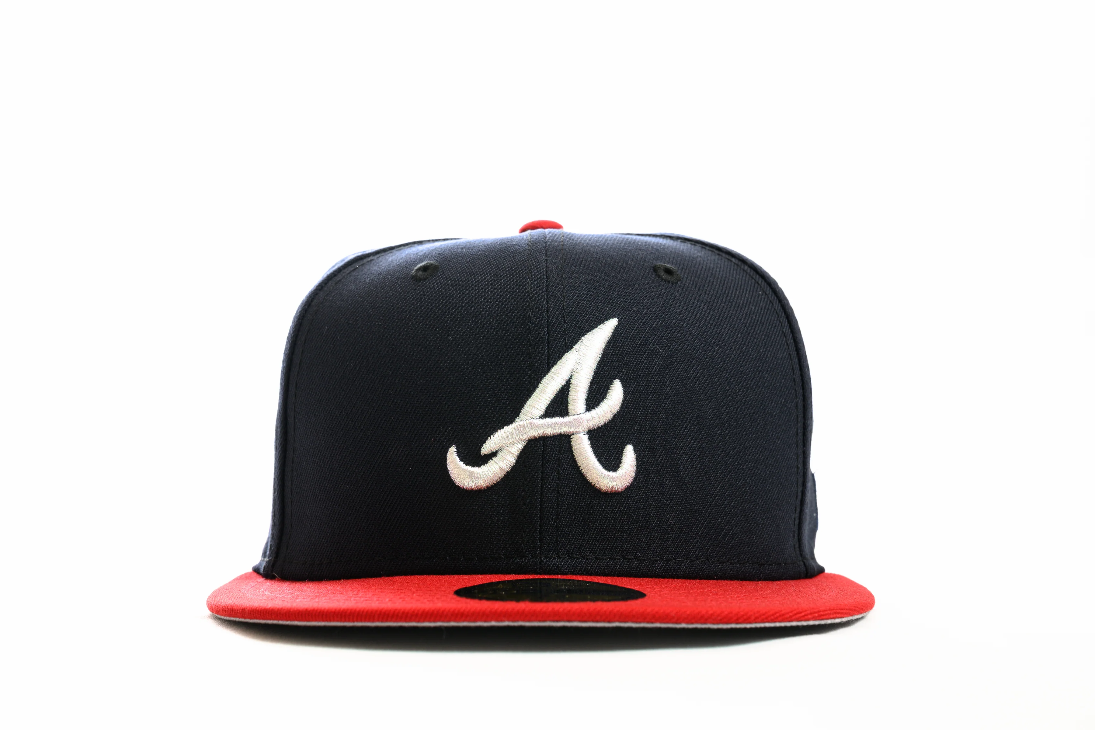 NEW ERA "DELUXE"ATLANTA BRAVES FITTED HAT (NAVY/RED) - Image 6