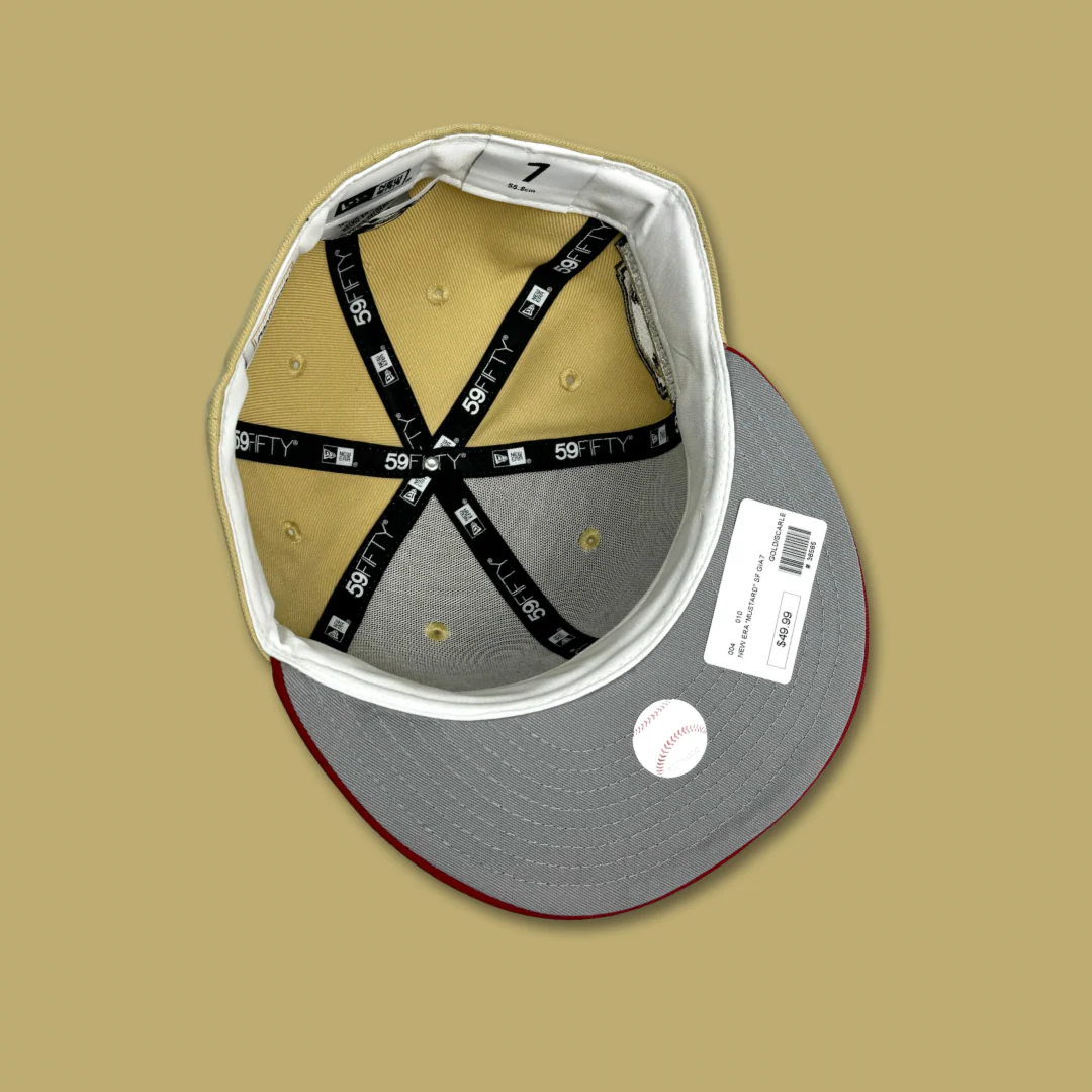 NEW ERA “MUSTARD" SF GIANTS FITTED HAT (VEGAS GOLD/RED) - Image 3