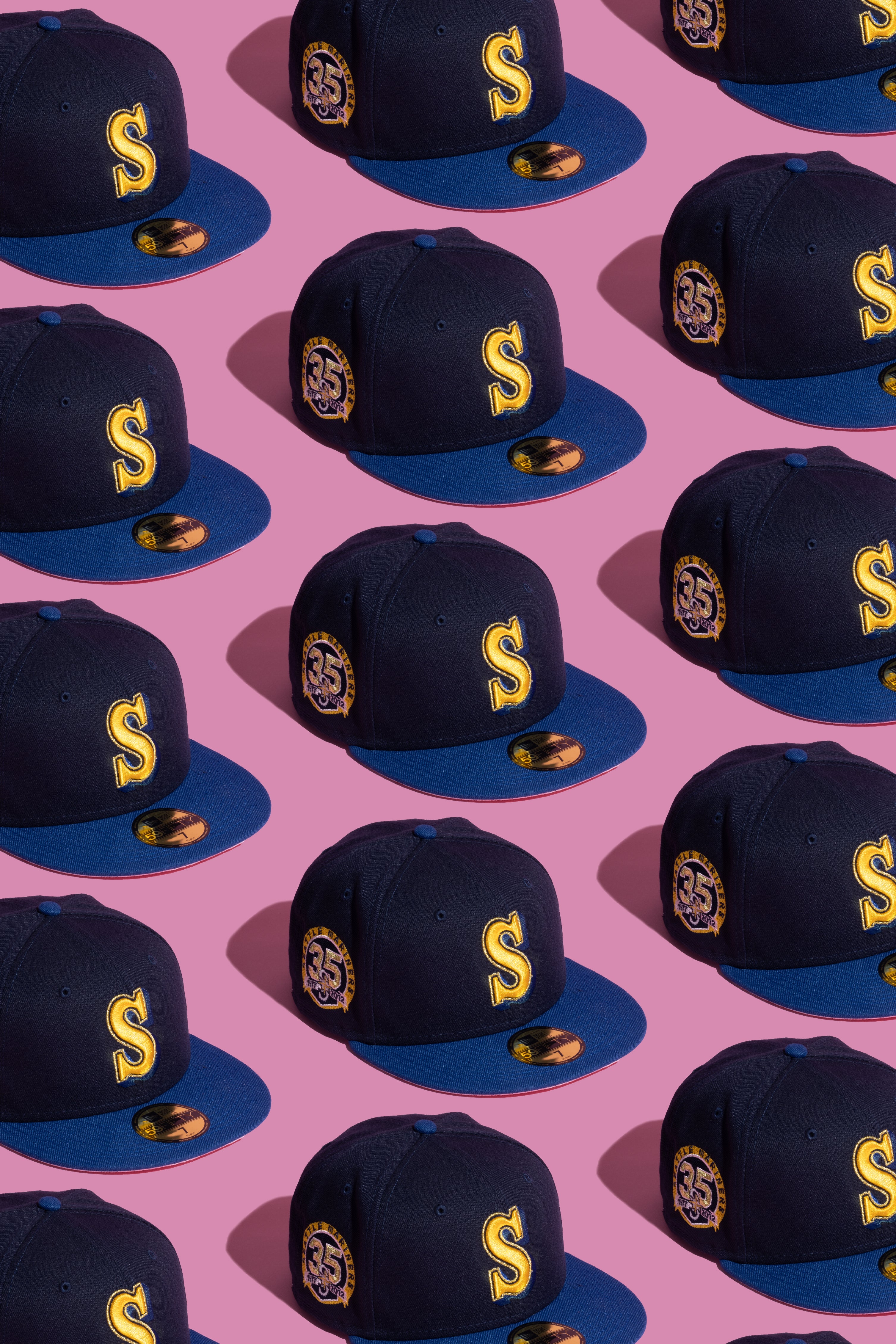 NEW ERA "MUSUBI" SEATTLE MARINERS FITTED HAT (NAVY/GOLD) - Image 2