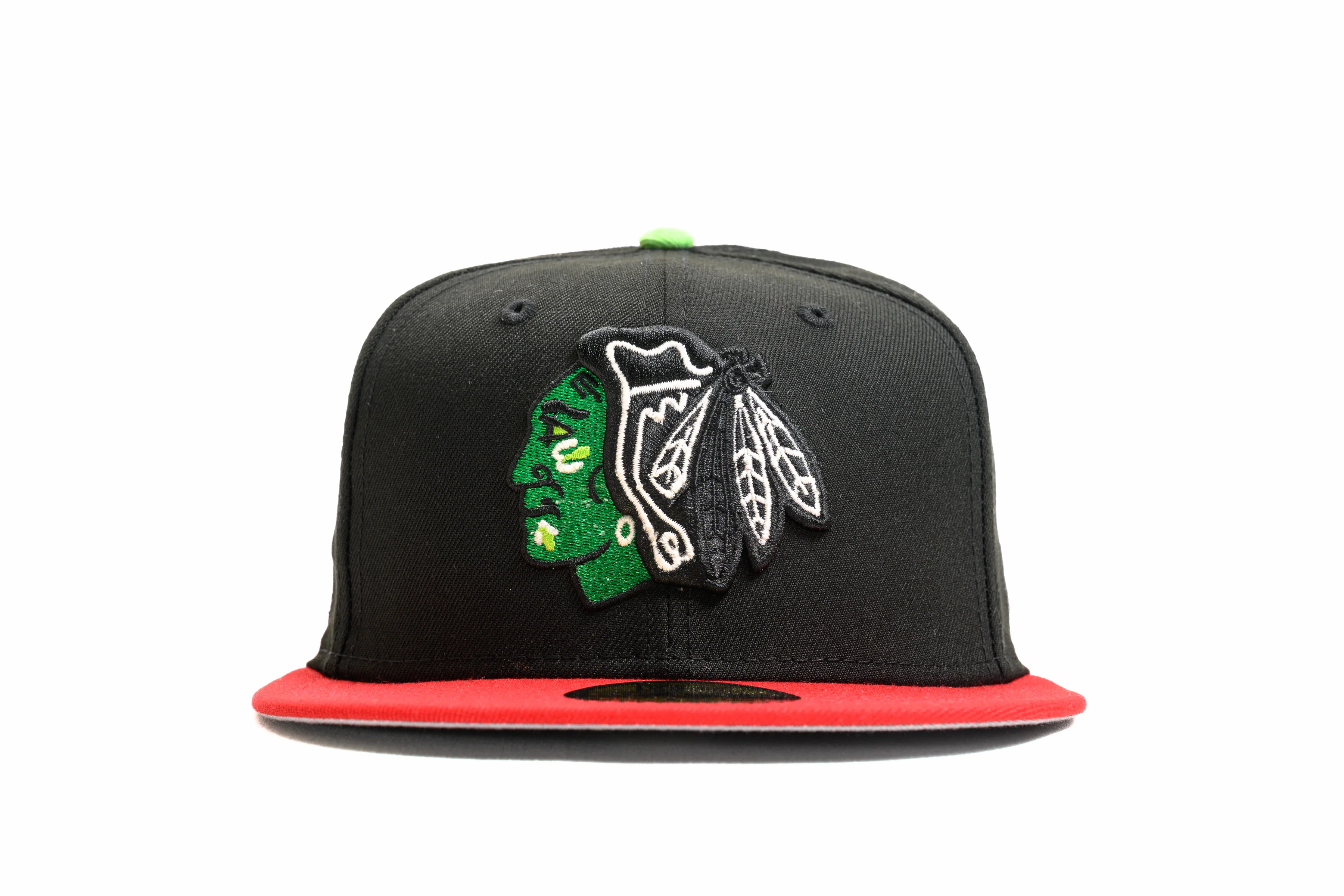 NEW ERA "MUTA" CHICAGO BLACKHAWKS FITTED HAT (BLACK/RED) - Image 8