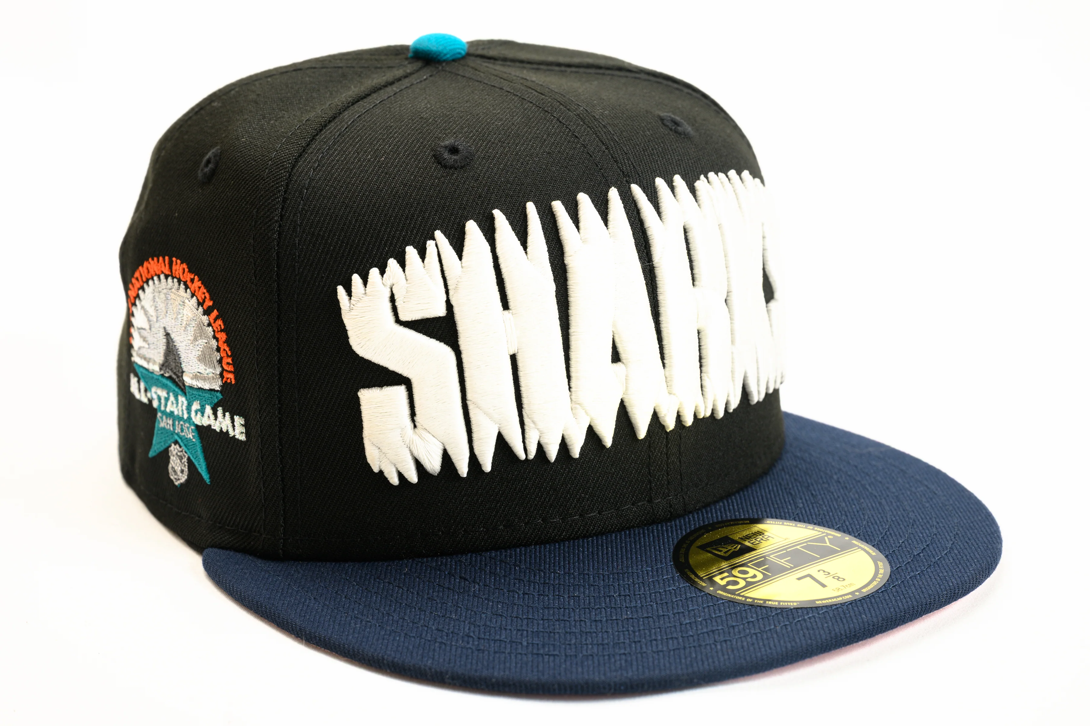 NEW ERA "NIGHT SWIM" SAN JOSE SHARKS FITTED HAT (BLACK/NAVY/TEAL)