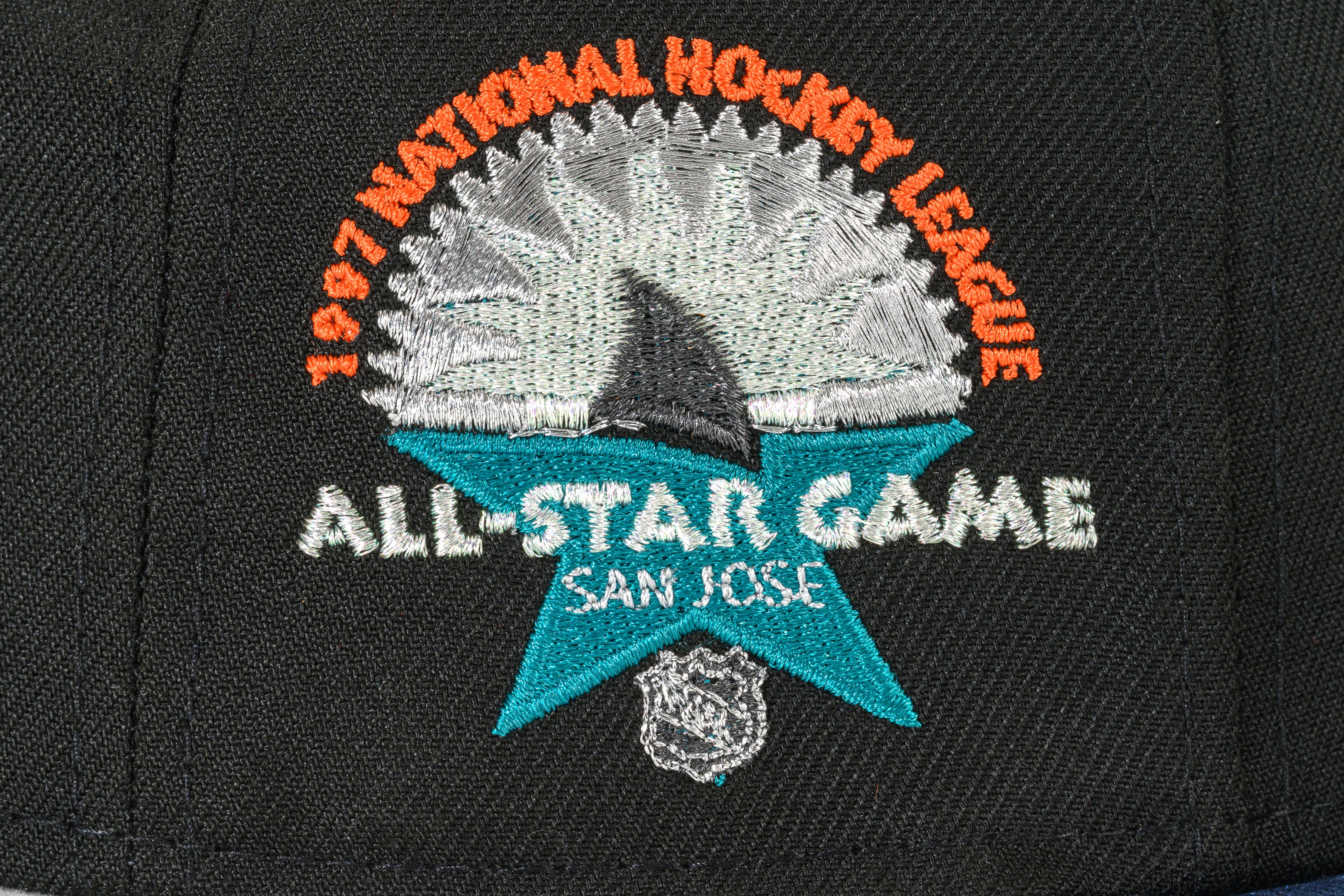 NEW ERA "NIGHT SWIM" SAN JOSE SHARKS FITTED HAT (BLACK/NAVY/TEAL) - Image 4