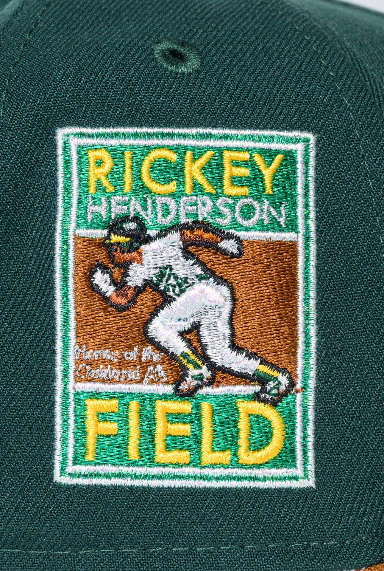 NEW ERA "OAKLAND INFIELD 2.0" OAKLAND ATHLETICS FITTED HAT (DARK GREEN/TOASTED PEANUT) - Image 2