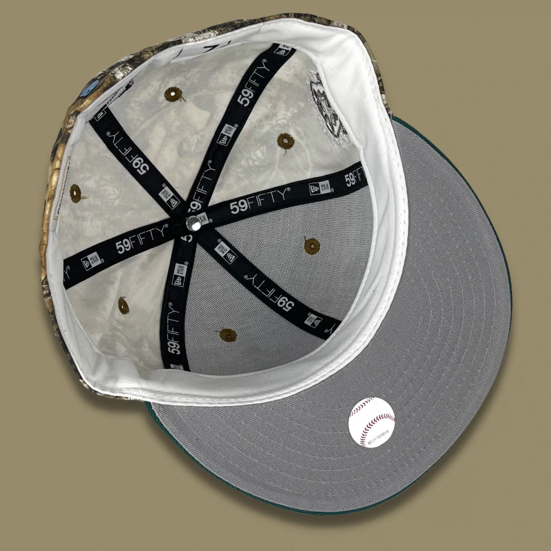 NEW ERA "OAKLAND ZOO" OAKLAND ATHLETICS FITTED HAT (REAL TREE/TEAL) - Image 3