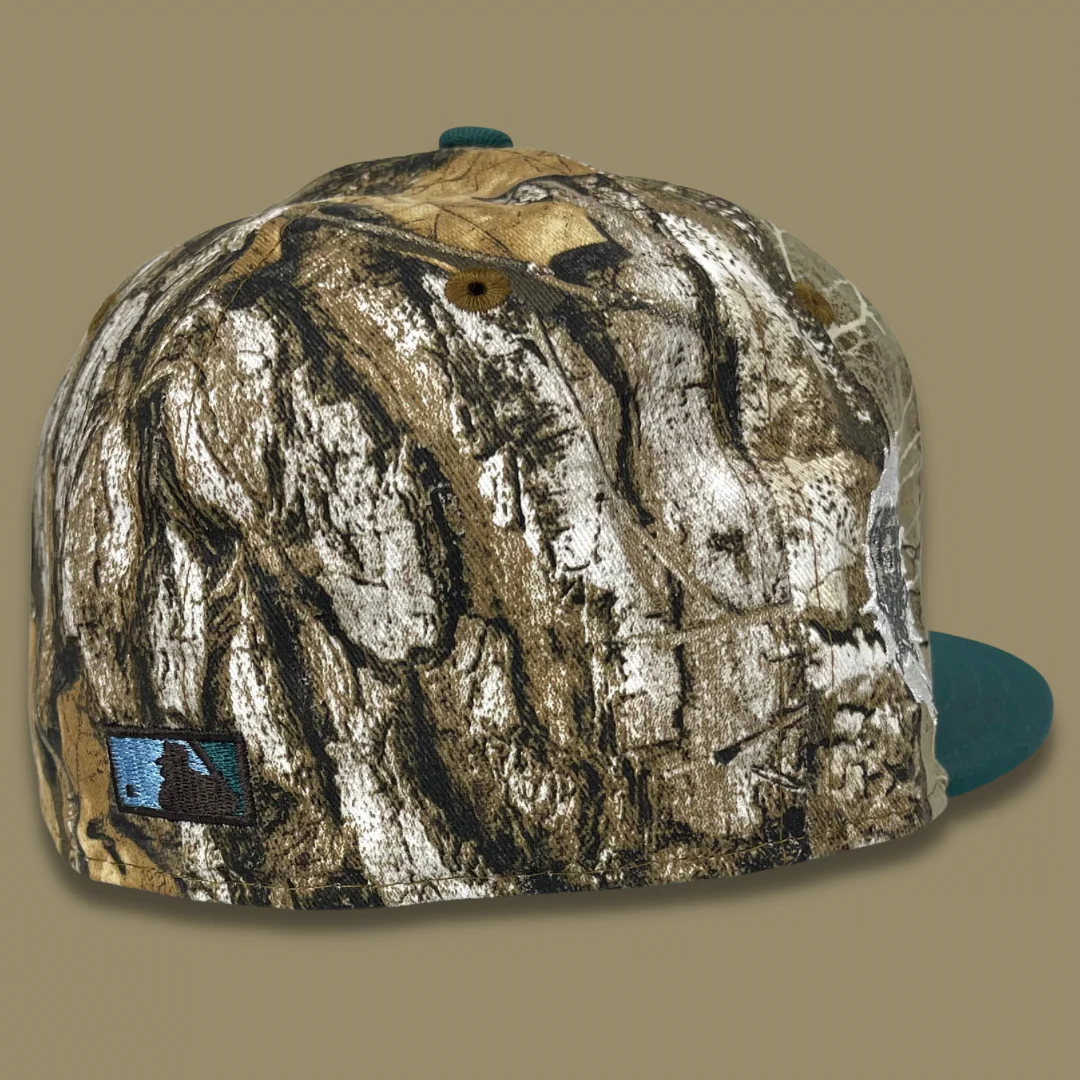 NEW ERA "OAKLAND ZOO" OAKLAND ATHLETICS FITTED HAT (REAL TREE/TEAL) - Image 4