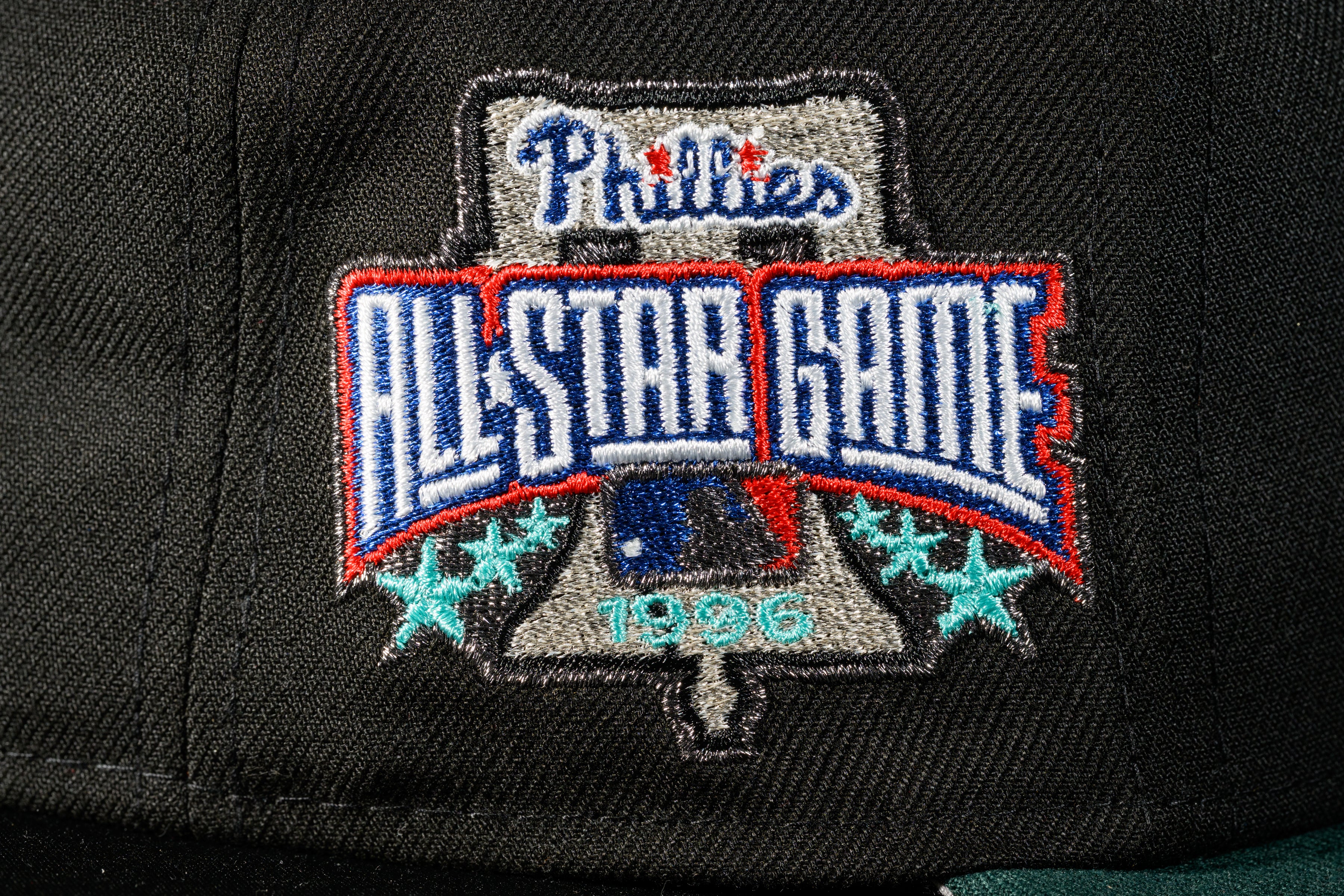 NEW ERA "OPT 2.0" PHILADELPHIA PHILLIES FITTED HAT (BLACK/DARK GREEN/RED) - Image 5