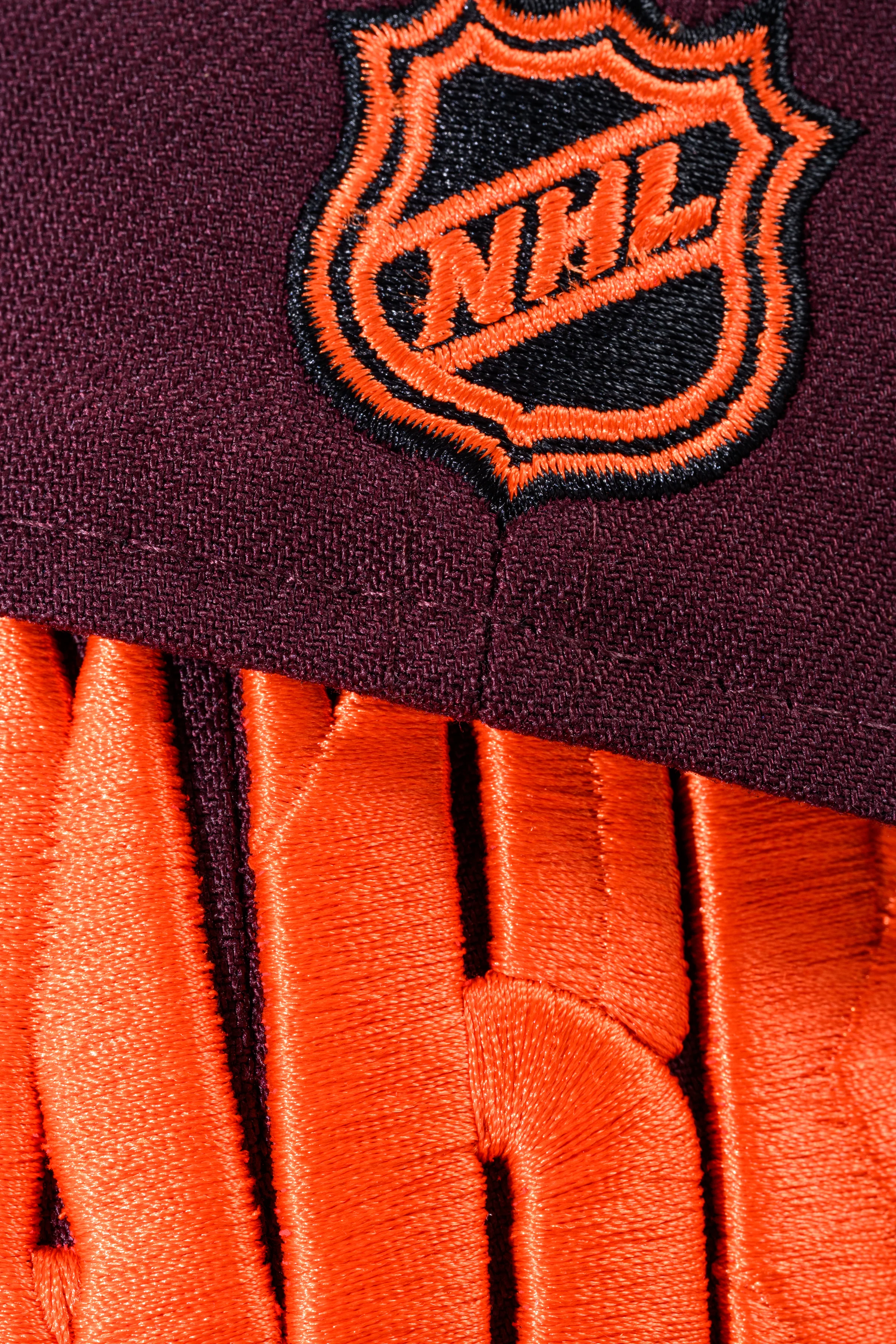 NEW ERA "ORANGE" SAN JOSE SHARKS FITTED HAT (MAROON/BLACK) - Image 10