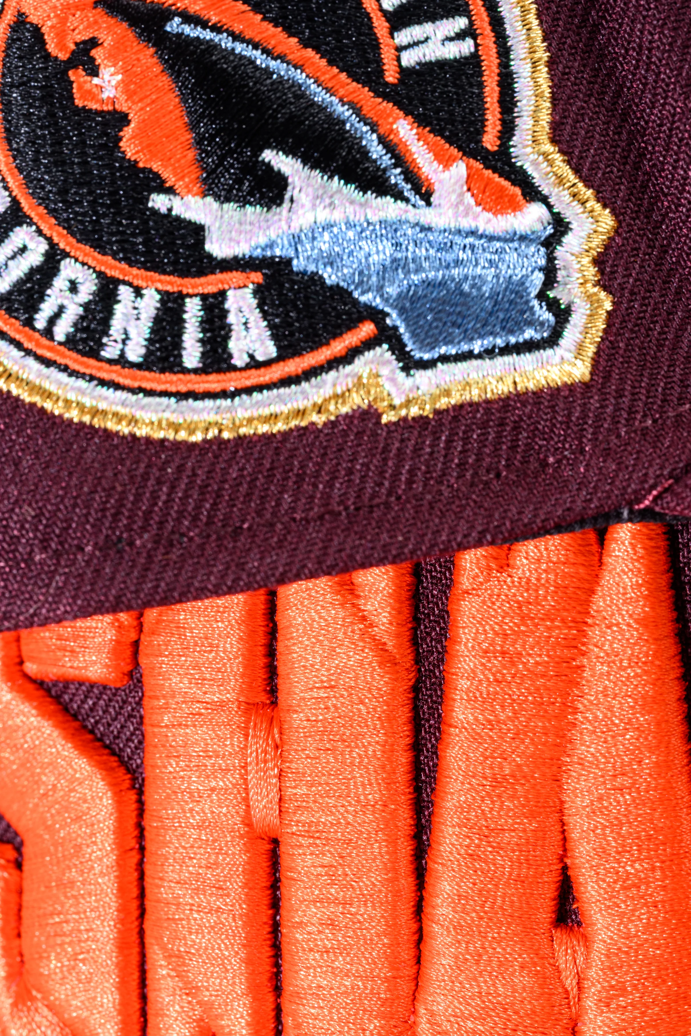 NEW ERA "ORANGE" SAN JOSE SHARKS FITTED HAT (MAROON/BLACK) - Image 11
