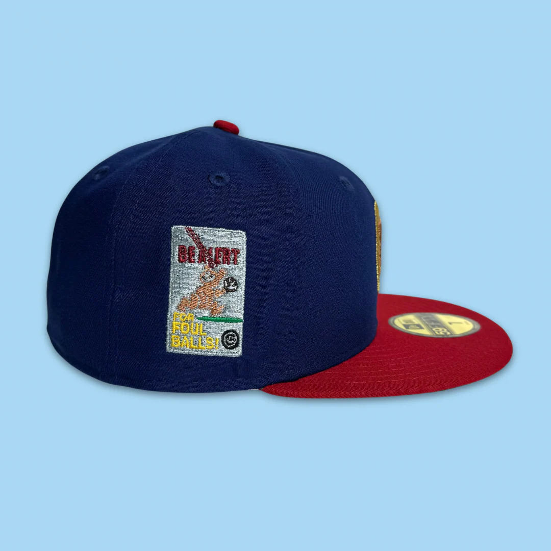 NEW ERA “PADDY" CHICAGO CUBS FITTED HAT (DARK ROYAL/RED) - Image 3