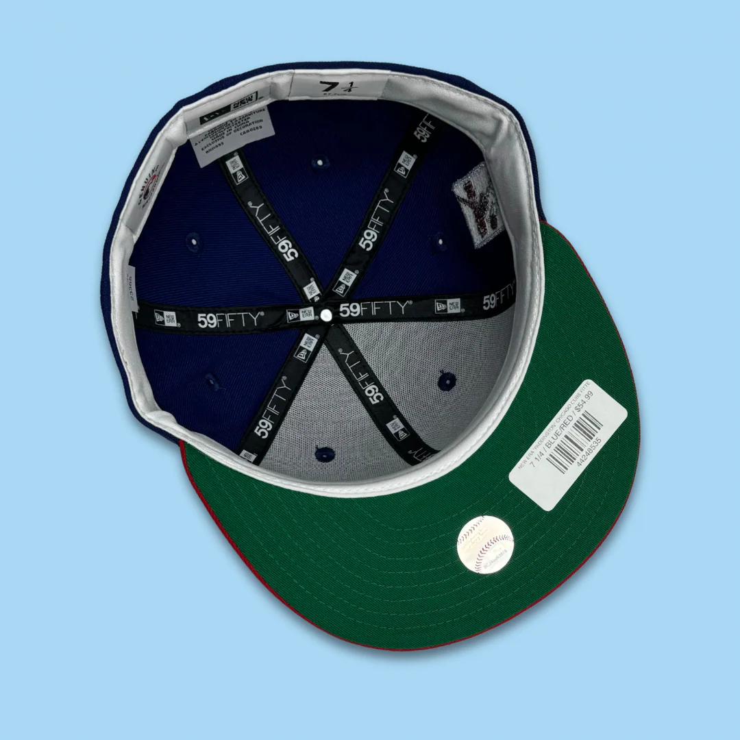 NEW ERA “PADDY" CHICAGO CUBS FITTED HAT (DARK ROYAL/RED) - Image 5