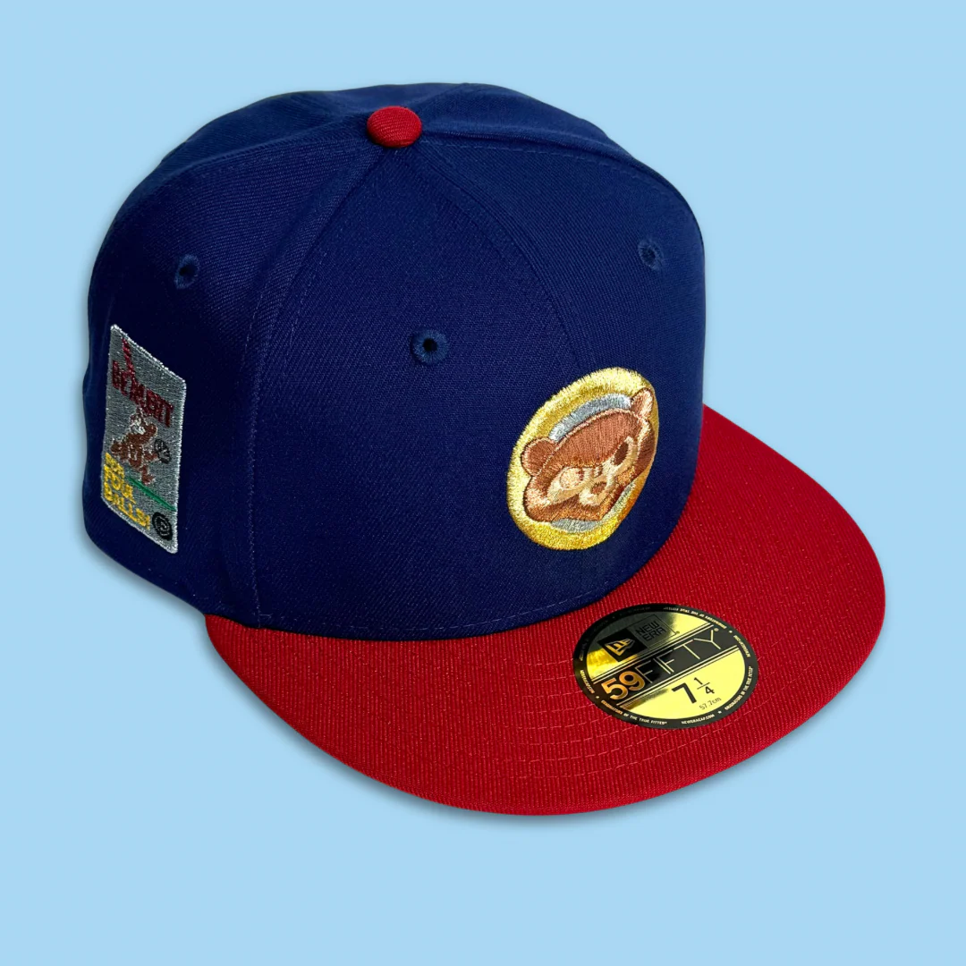 NEW ERA “PADDY" CHICAGO CUBS FITTED HAT (DARK ROYAL/RED) - Image 6