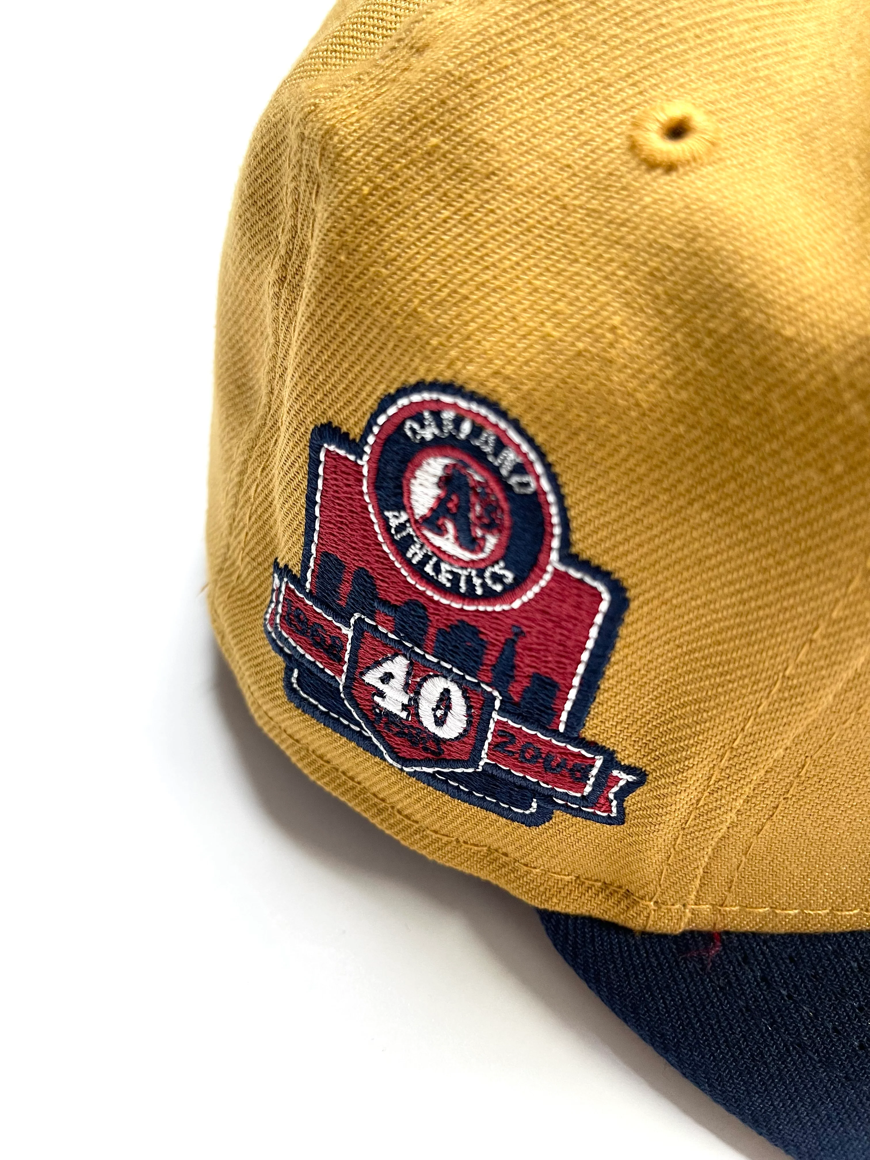 NEW ERA "PANAMA RED" OAKLAND A'S FITTED HAT (PANAMA TAN/NAVY/RED) - Image 2