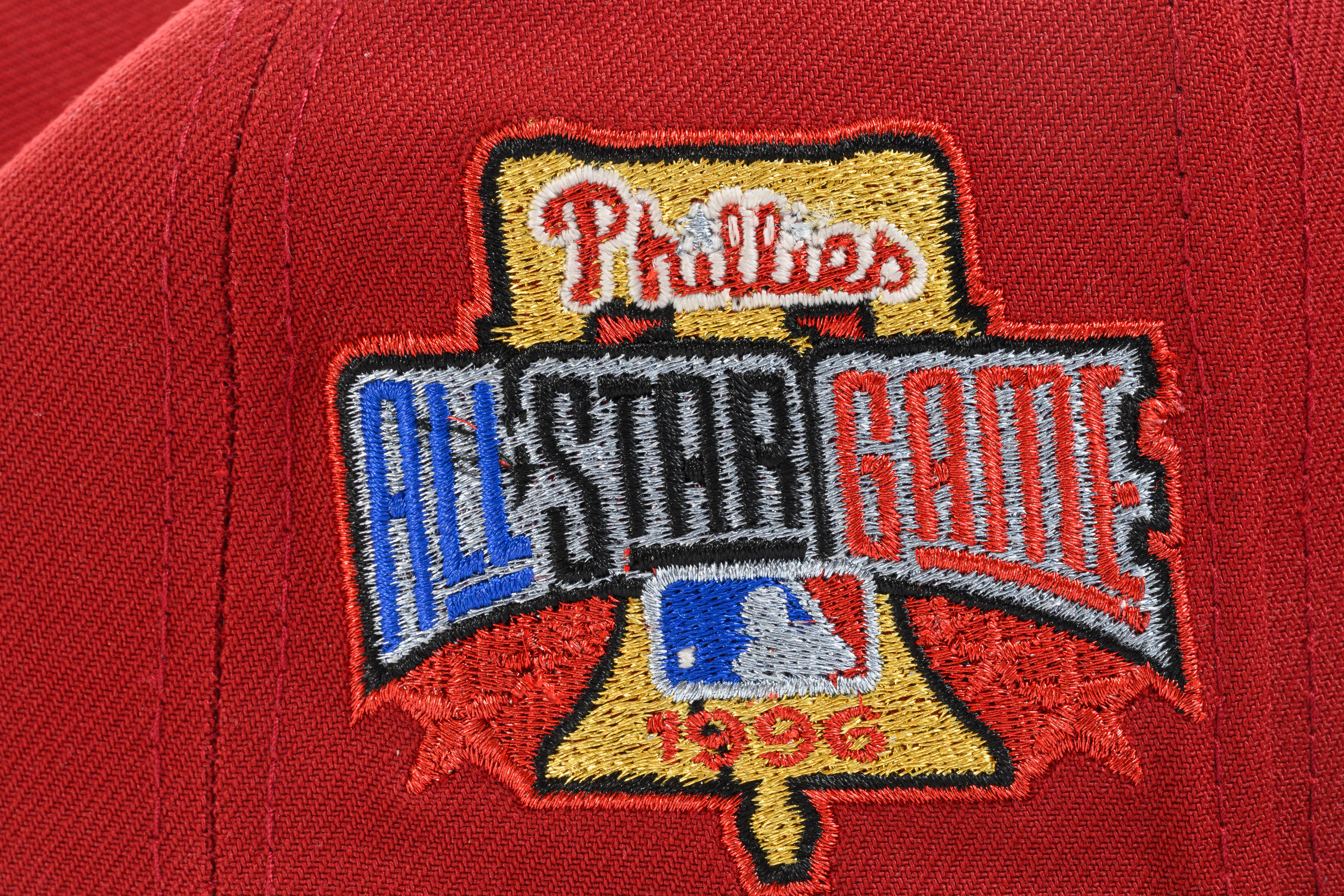 NEW ERA "UNMASKED" PHILADELPHIA PHILLIS FITTED HAT (DARK ROYAL/ RED) - Image 4