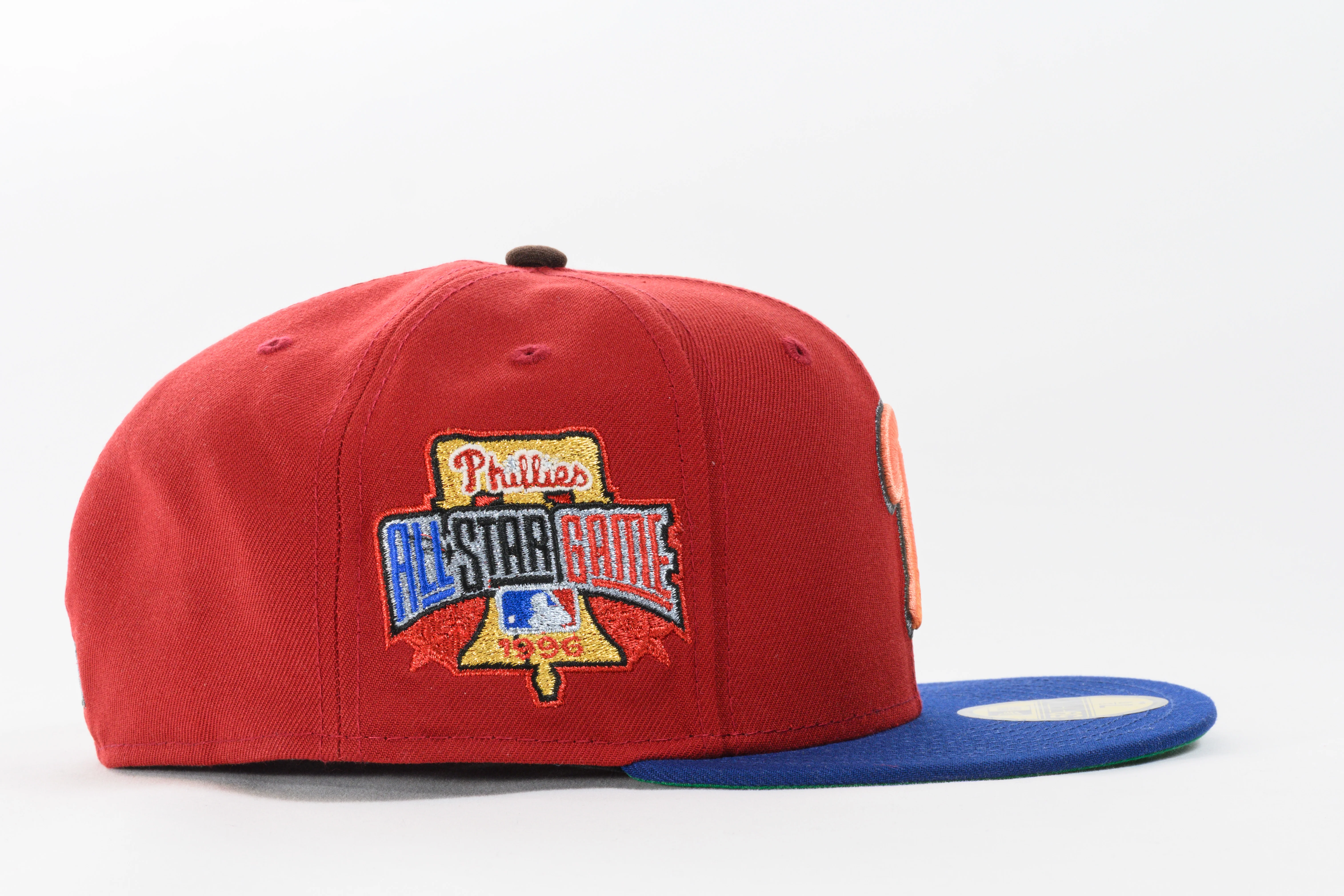 NEW ERA "UNMASKED" PHILADELPHIA PHILLIS FITTED HAT (DARK ROYAL/ RED) - Image 7