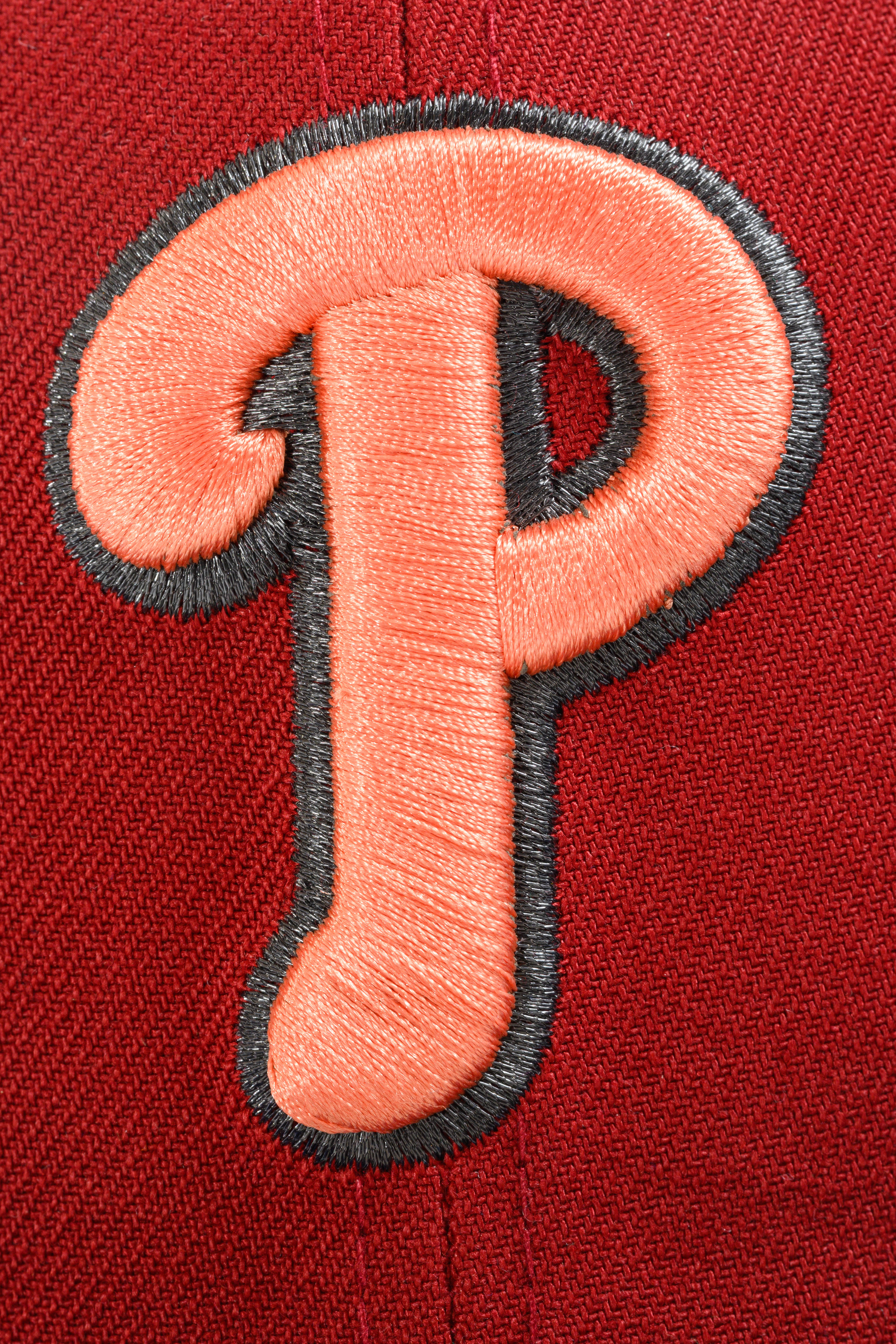 NEW ERA "UNMASKED" PHILADELPHIA PHILLIS FITTED HAT (DARK ROYAL/ RED) - Image 8