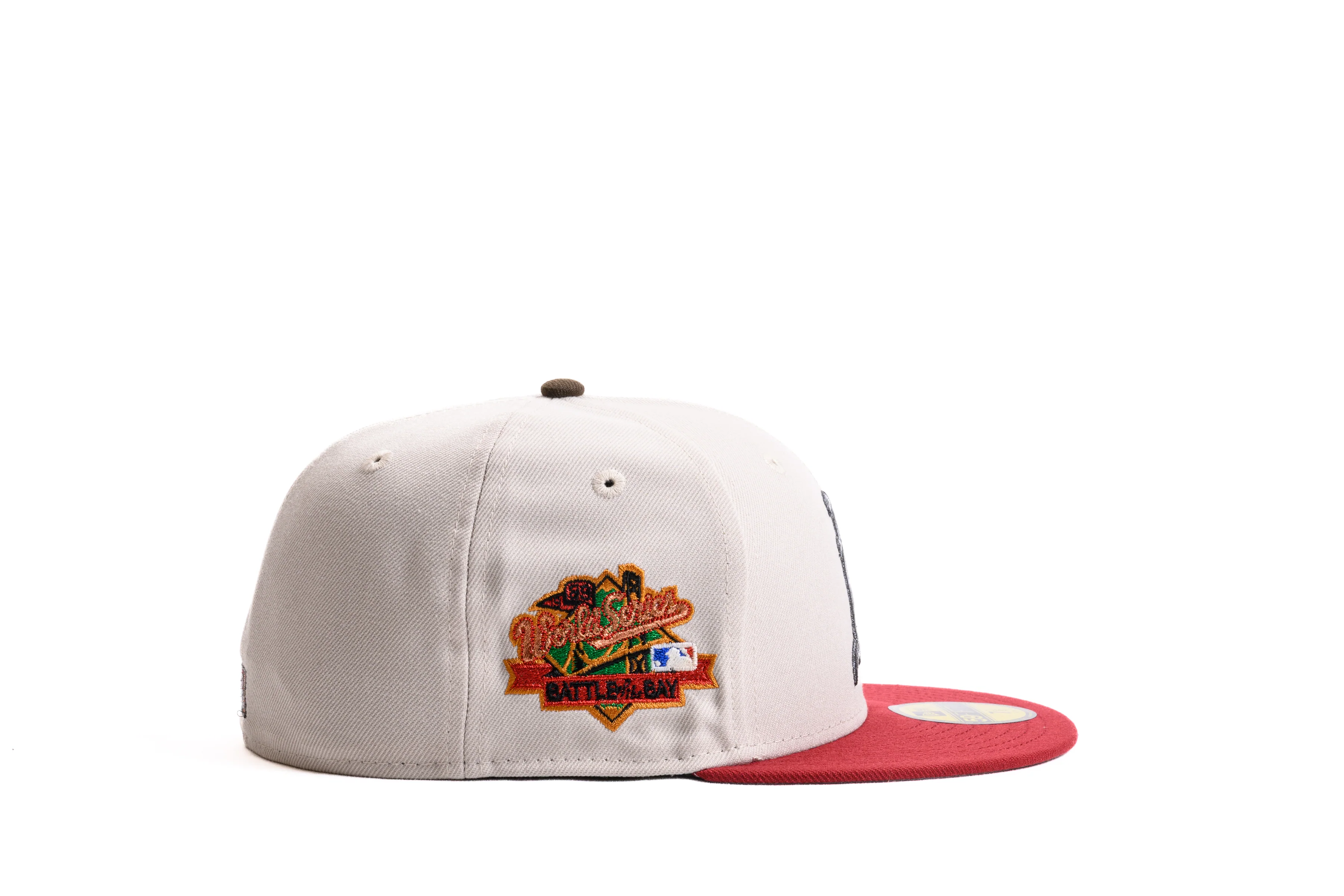 NEW ERA "PIE QUEEN" OAKLAND A'S FITTED HAT (STONE/BRICK RED) - Image 5