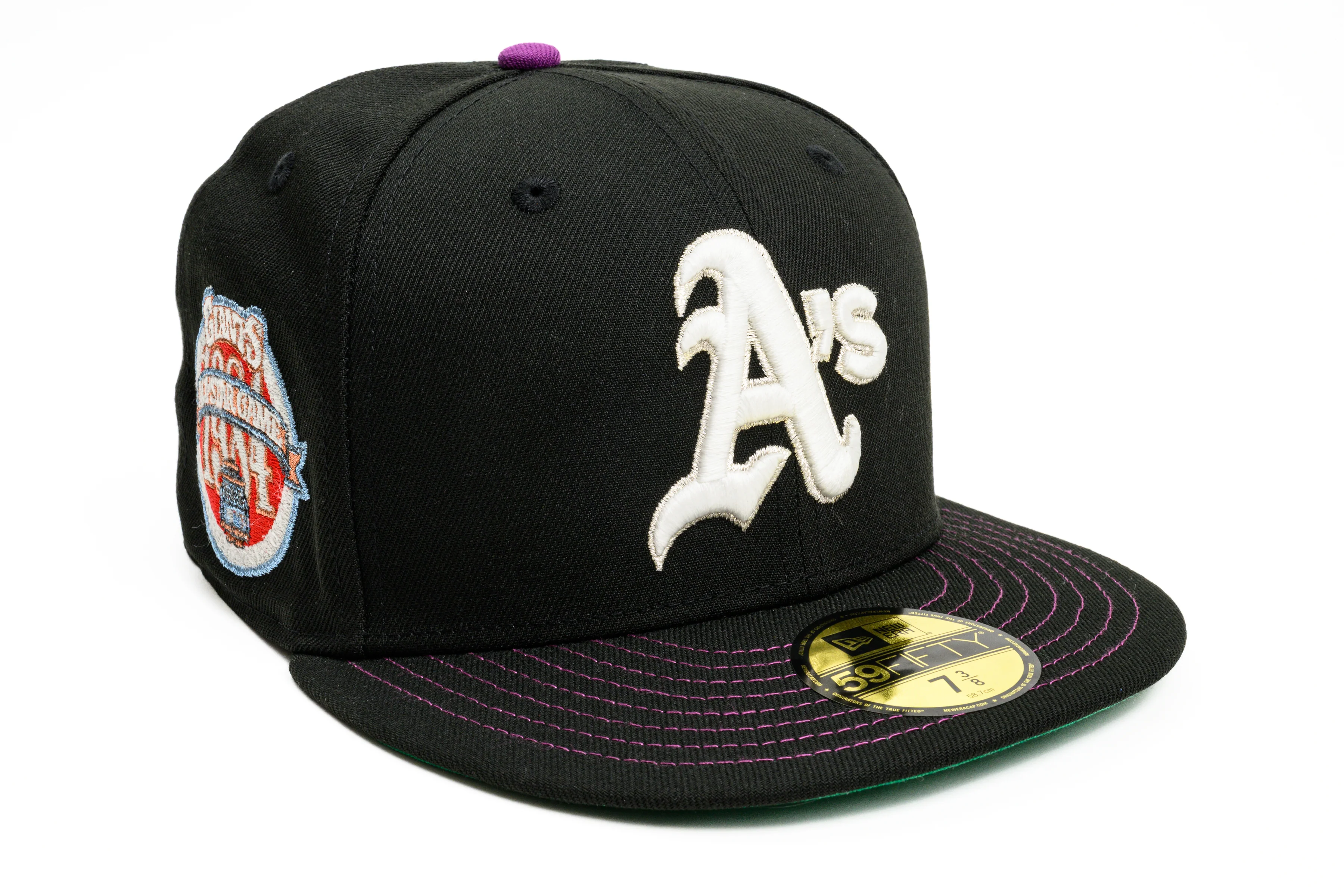 NEW ERA "POUR UP” OAKLAND 'AS FITTED HAT (BLACK/SPARKLING GRAPE)