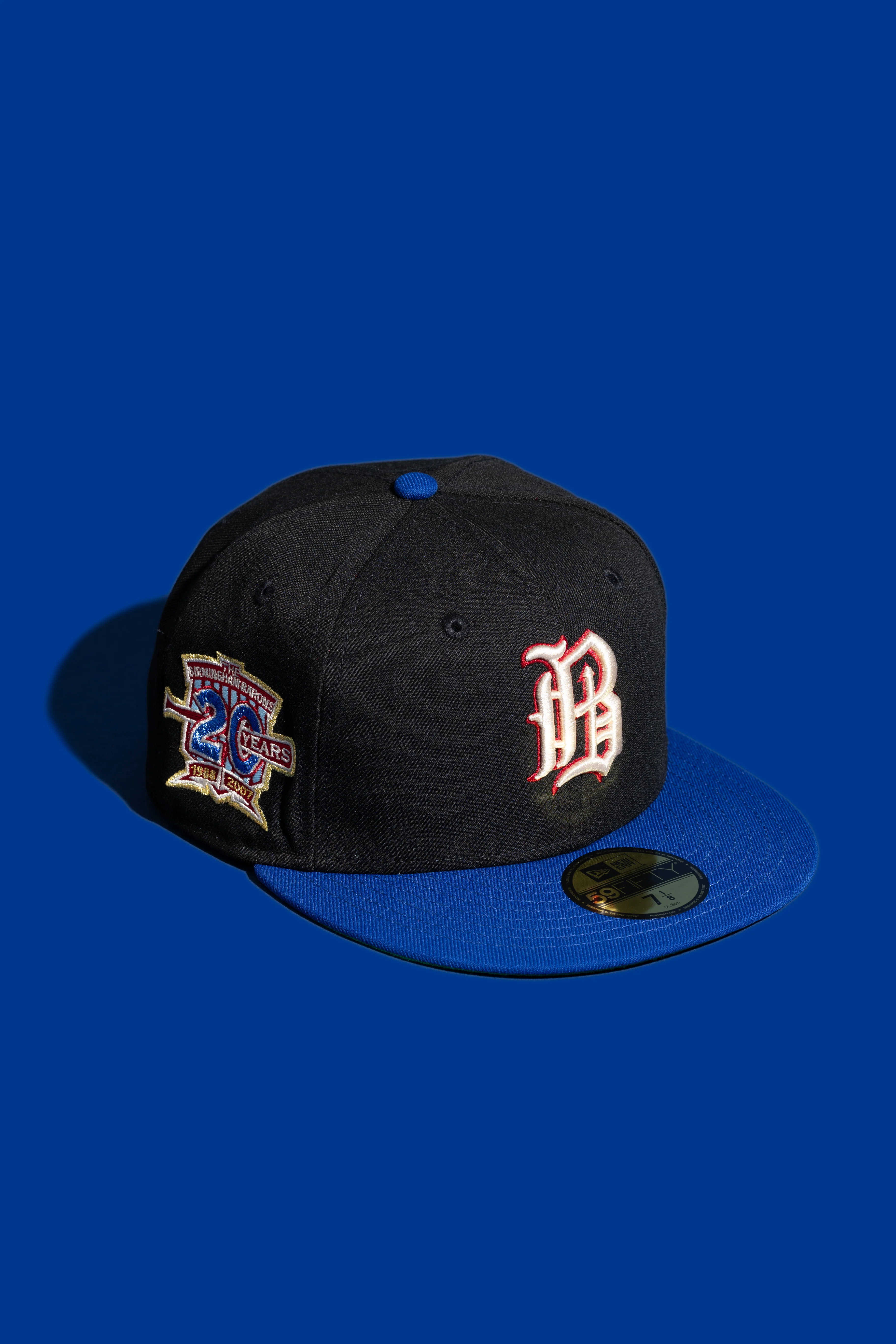 NEW ERA "PRESIDENTIAL" BIRMINGHAM BARONS FITTED HAT (BLACK/BLUE)
