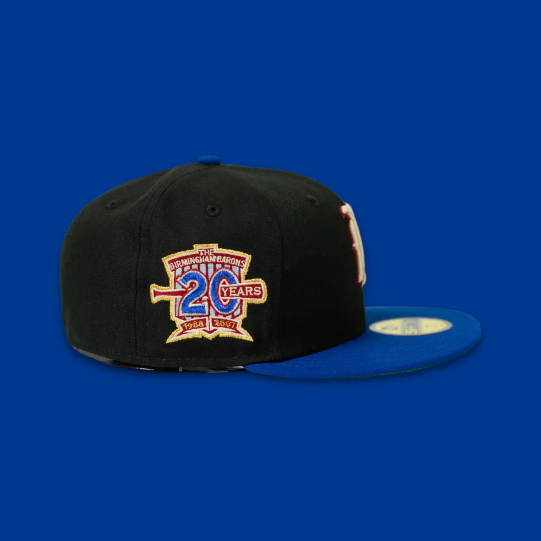 NEW ERA "PRESIDENTIAL" BIRMINGHAM BARONS FITTED HAT (BLACK/BLUE) - Image 3