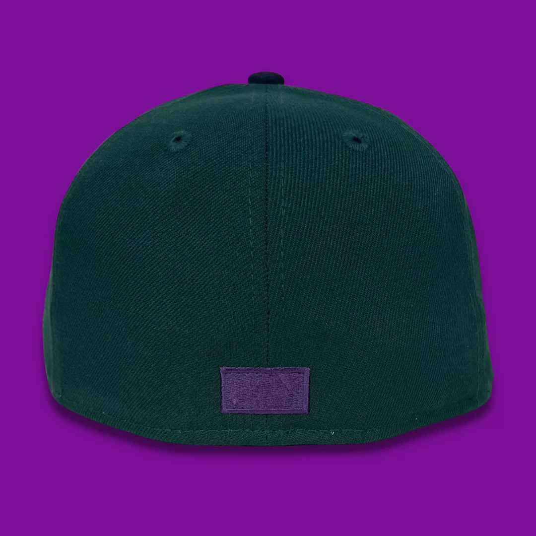 NEW ERA "PURPLE LABEL" DETROIT TIGERS FITTED HAT (GREEN/NAVY) - Image 2