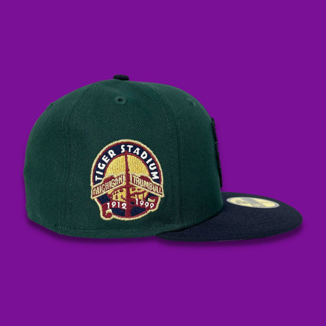 NEW ERA "PURPLE LABEL" DETROIT TIGERS FITTED HAT (GREEN/NAVY) - Image 3
