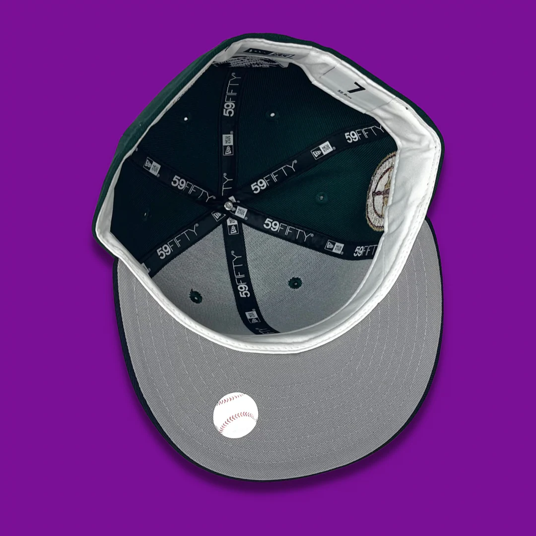 NEW ERA "PURPLE LABEL" DETROIT TIGERS FITTED HAT (GREEN/NAVY) - Image 4