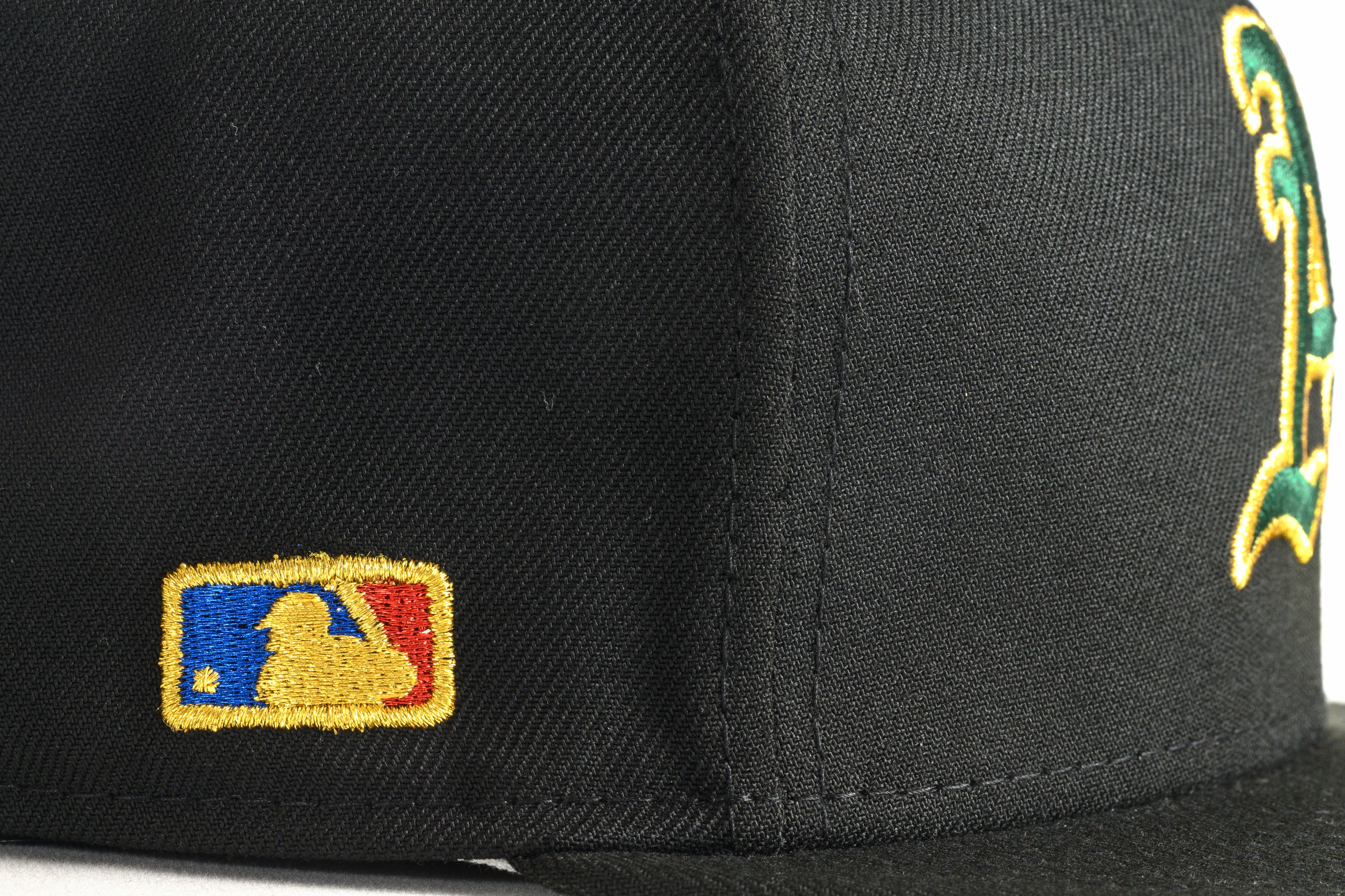 NEW ERA "RETRO" OAKLAND A'S FITTED HAT (BLACK/DARK GREEN) - Image 5