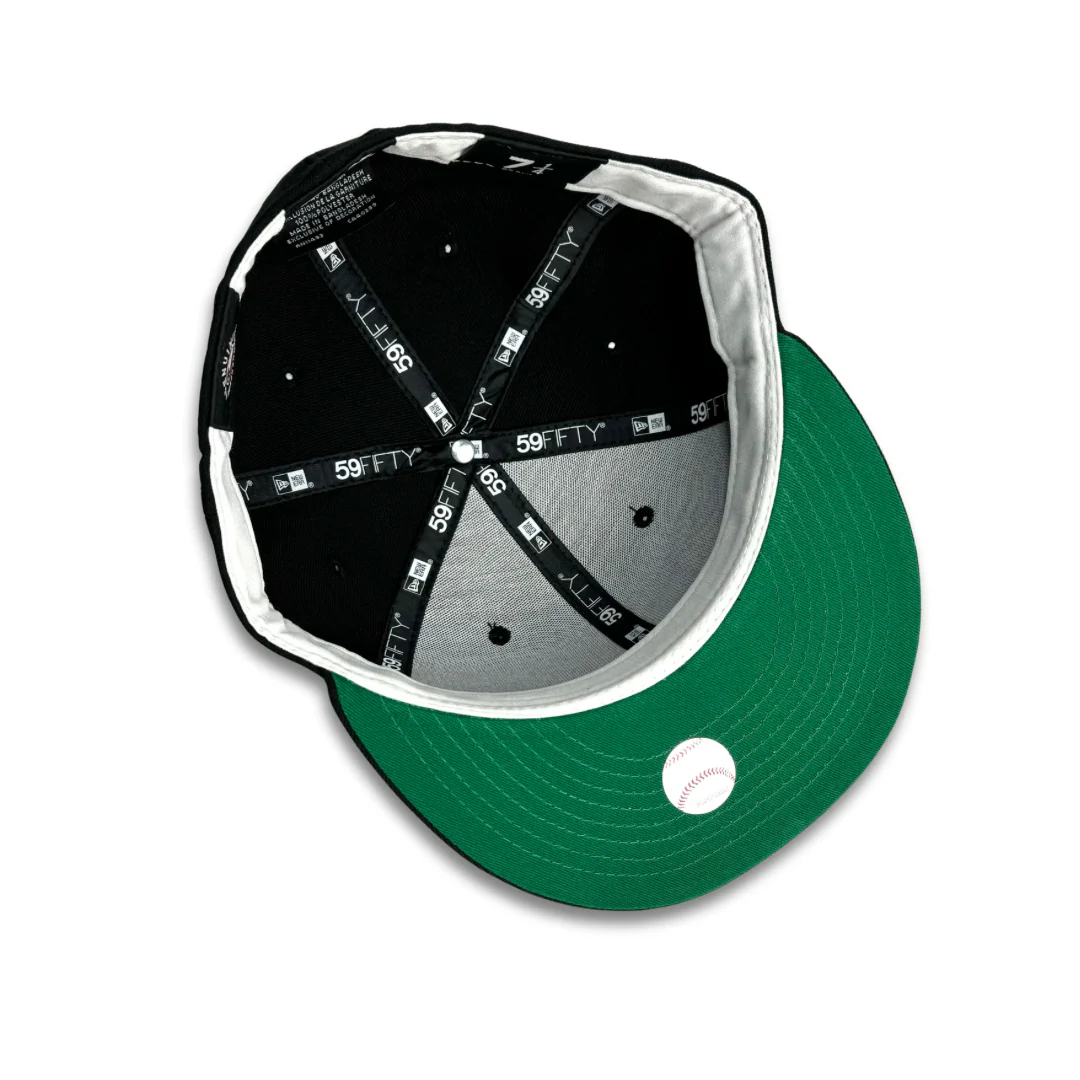 NEW ERA “RETRO SCRIPT" OAKLAND A'S FITTED HAT (BLACK/GREEN) - Image 3